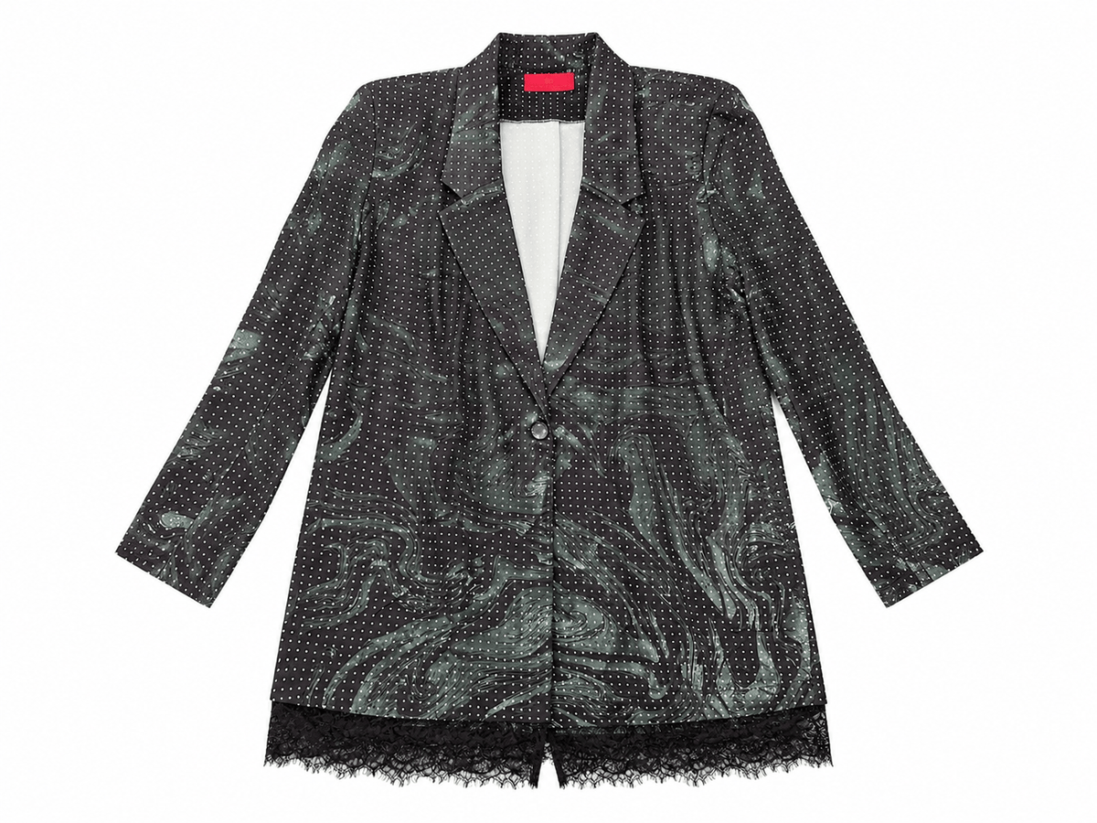 Maison Clad JACKET GEORGETTE DOTS CHOCOLATE WAVE SILK MCL13115
