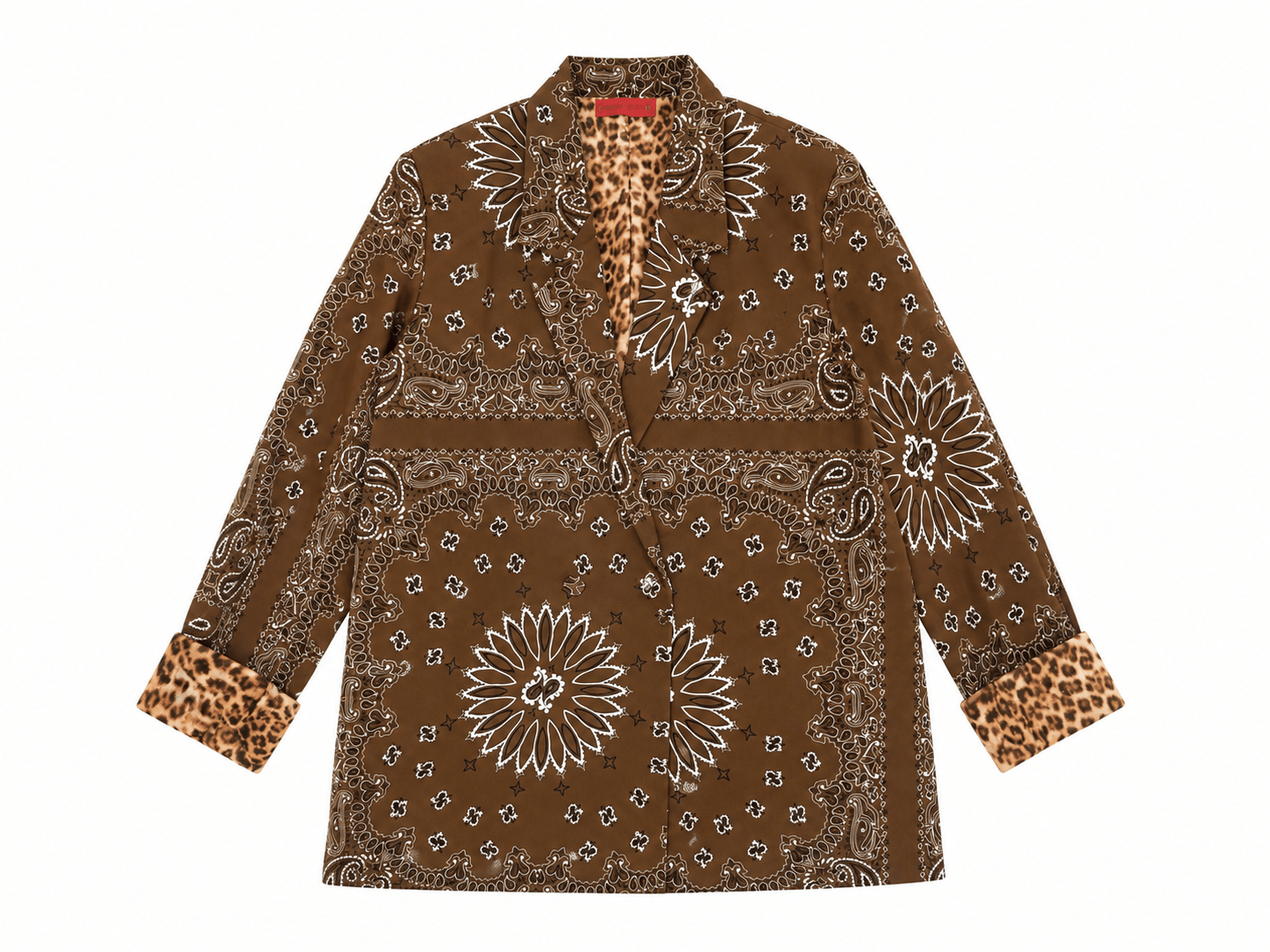 JACKET JUSTIN CREPE BANDANA CHOCOLATE LEO LINING MCL13091