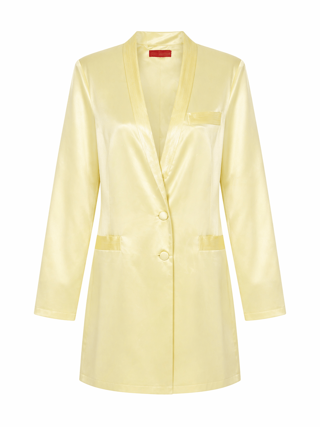 Maison Clad JACKET JUSTIN LIGHT YELLOW FULL COLLAR ORGANZA DETAIL MCL00993
