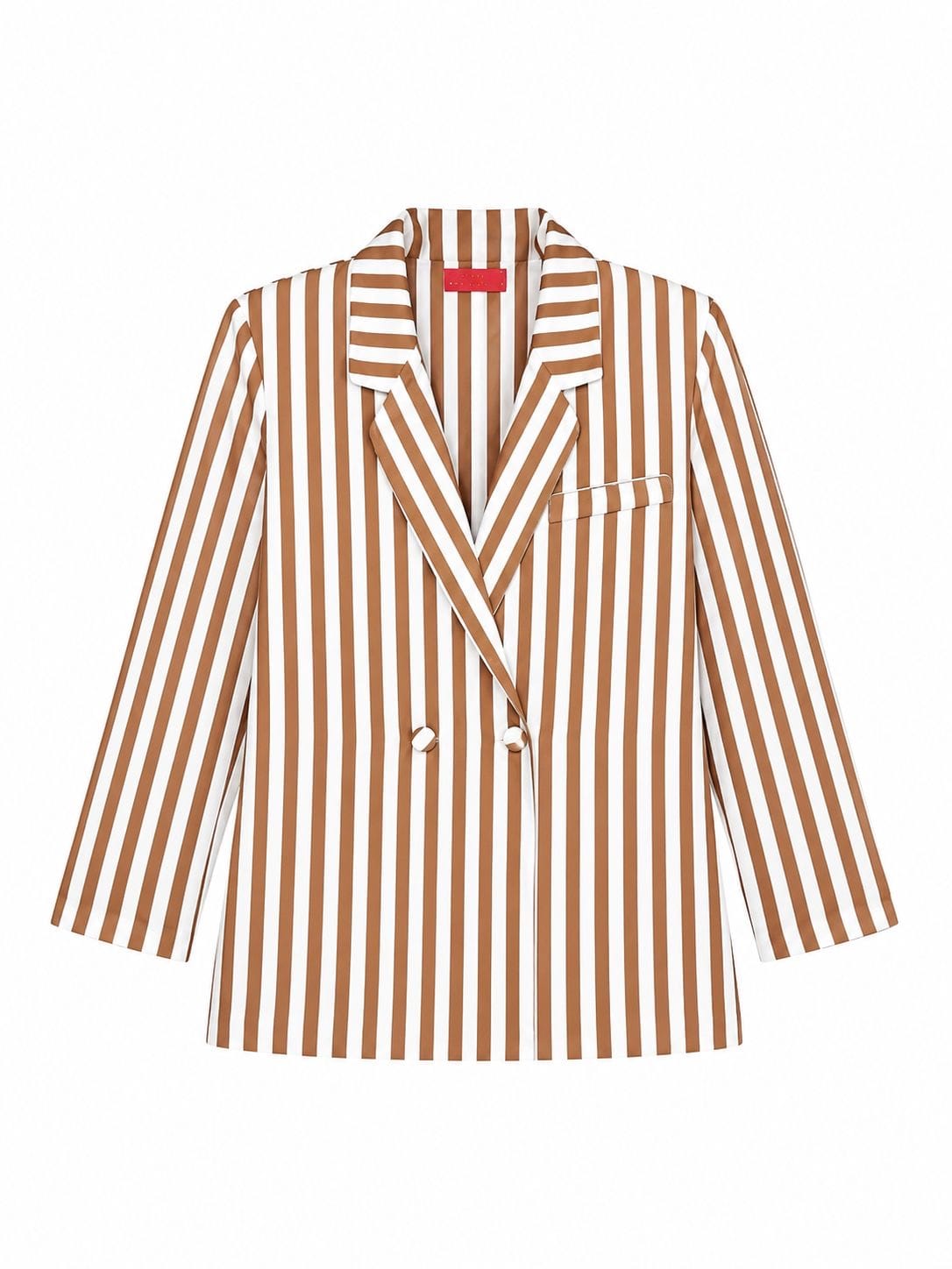 Maison Clad JACKET JUSTIN PIPPING DOUBLE SILK LINING BISCUIT WIDE PINSTRIPES MCL11412