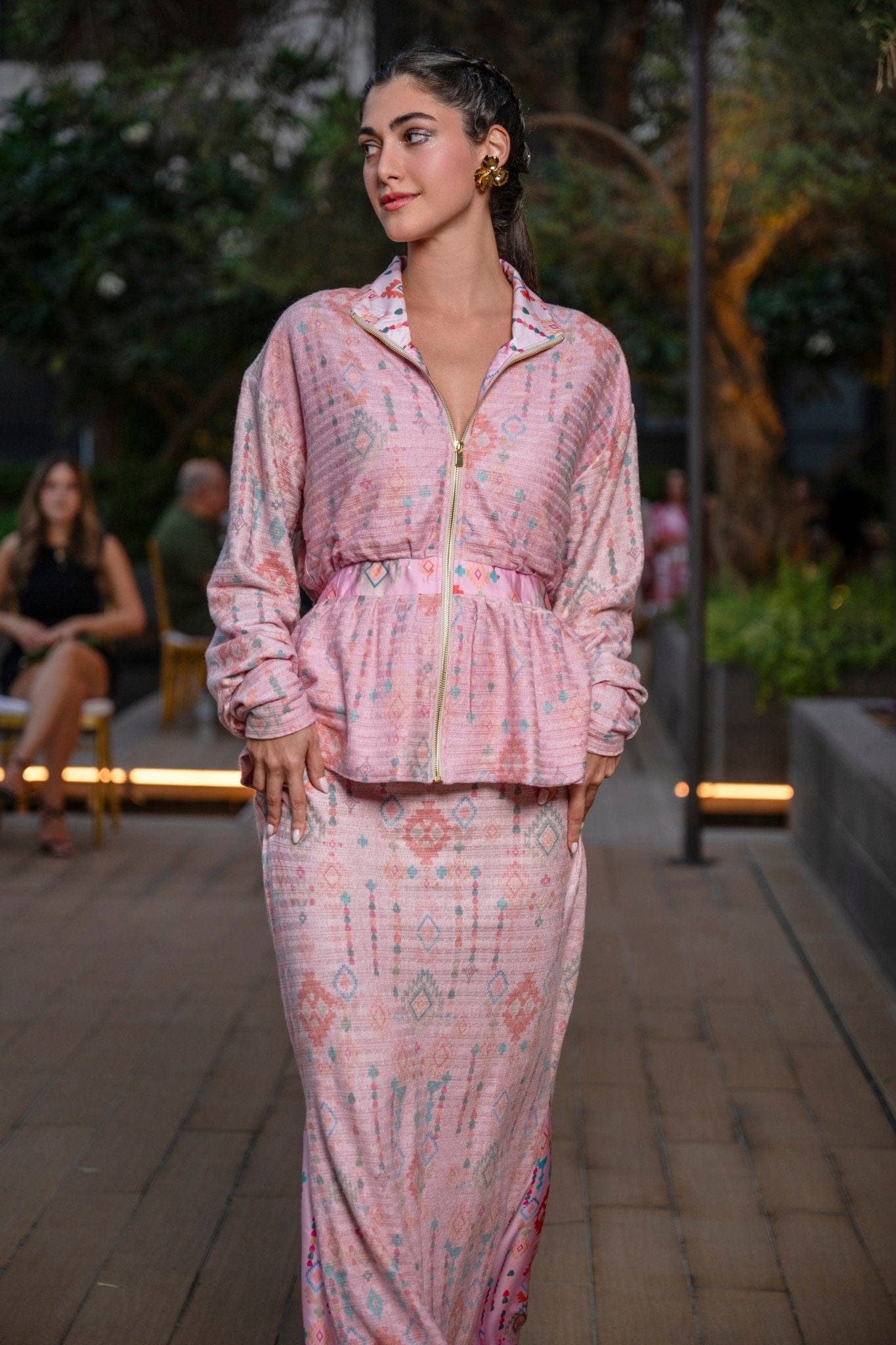 Maison Clad Jacket Texas Aztec Pink