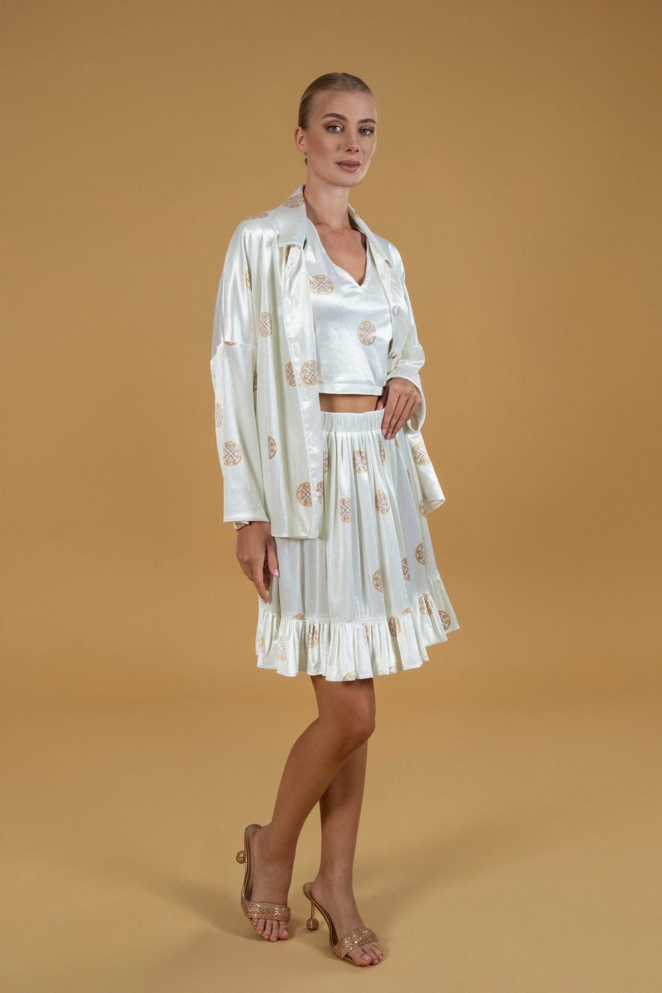 Maison Clad JACKET VELVET WHITE GOLD MCL12355