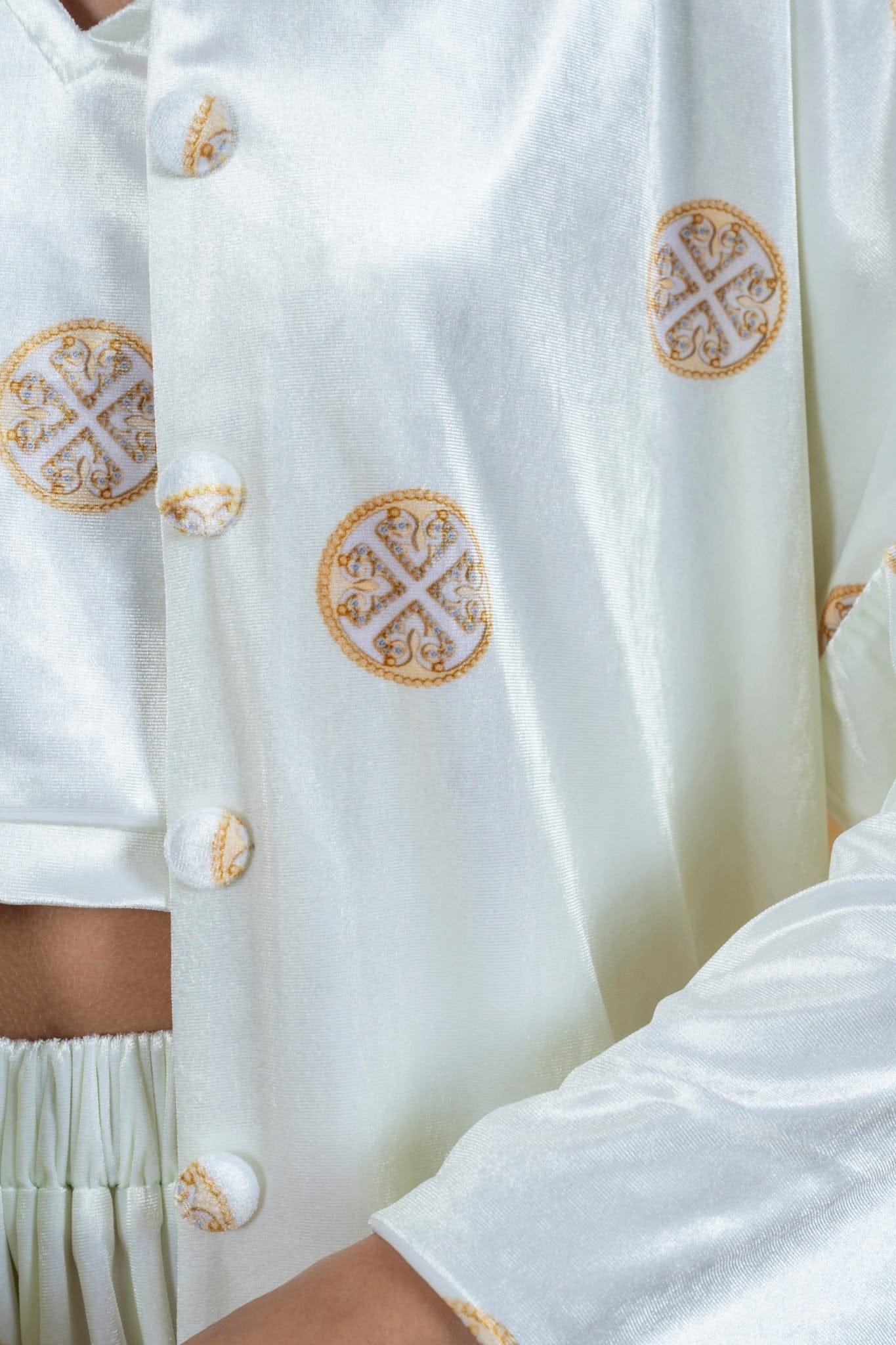 Maison Clad JACKET VELVET WHITE GOLD MCL12355