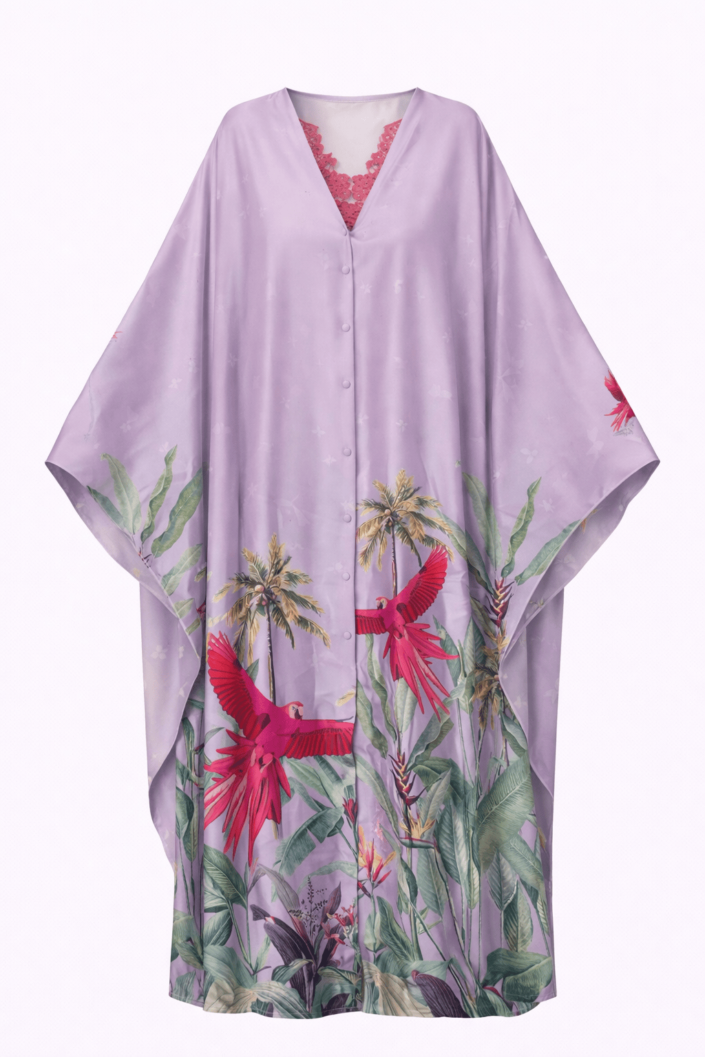 Maison Clad Kaftan Evangelia PARROTS PURPLE MCL00401