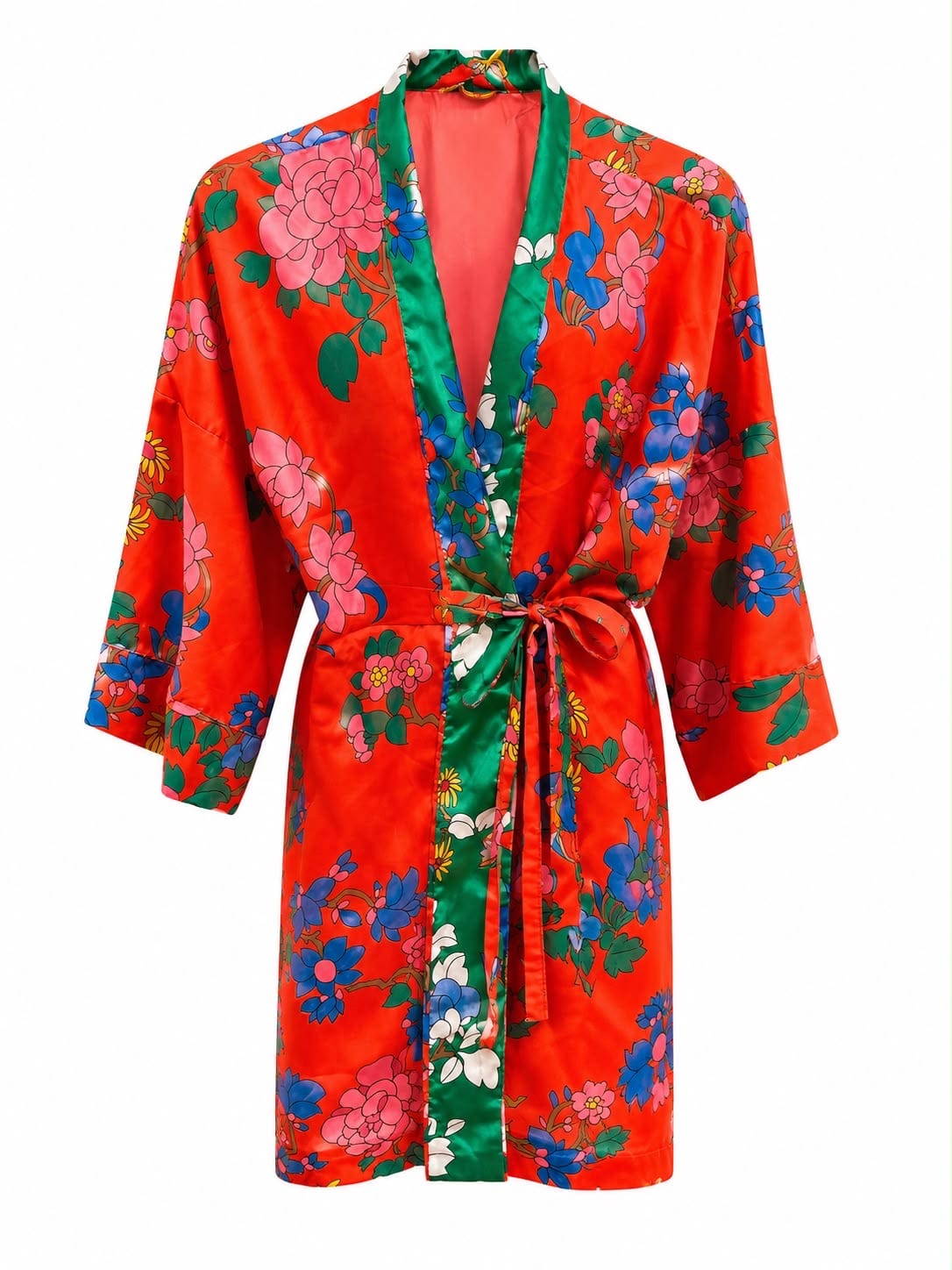 Maison Clad KIMONO FLORAL RED MCL12197