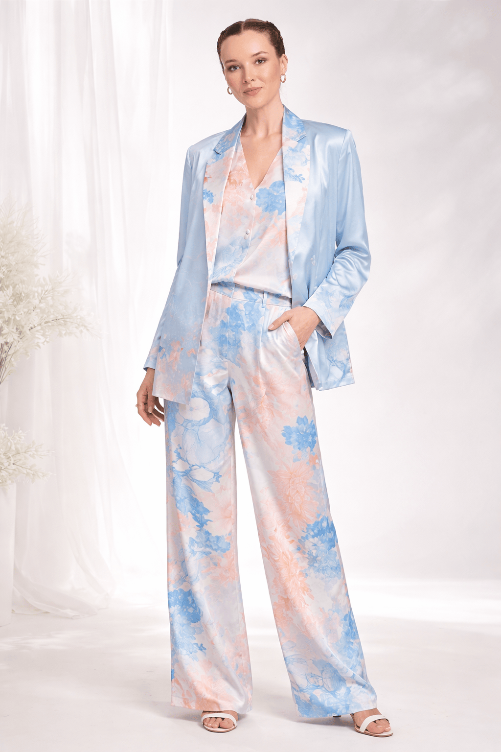 Maison Clad NICKY FLORAL ORANGE BLUE MCL0023