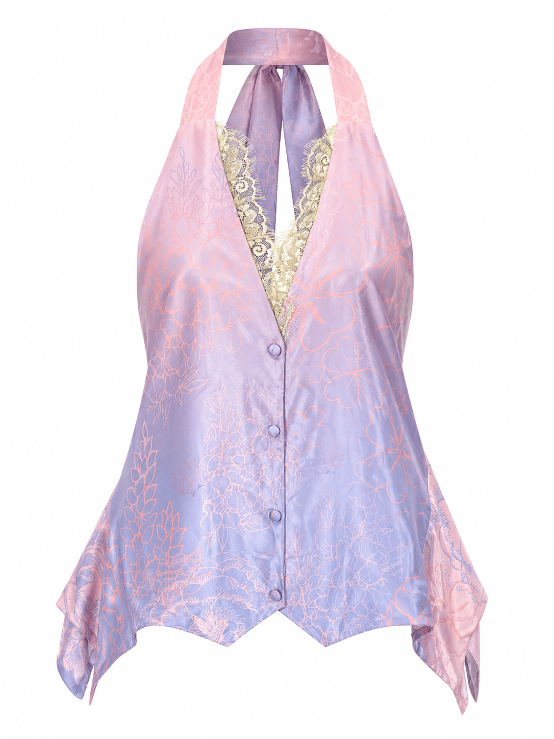 Maison Clad NICKY VEST WITH FRENCH LACE MAISON CLAD X SOPHIE SHOHET MCL11164