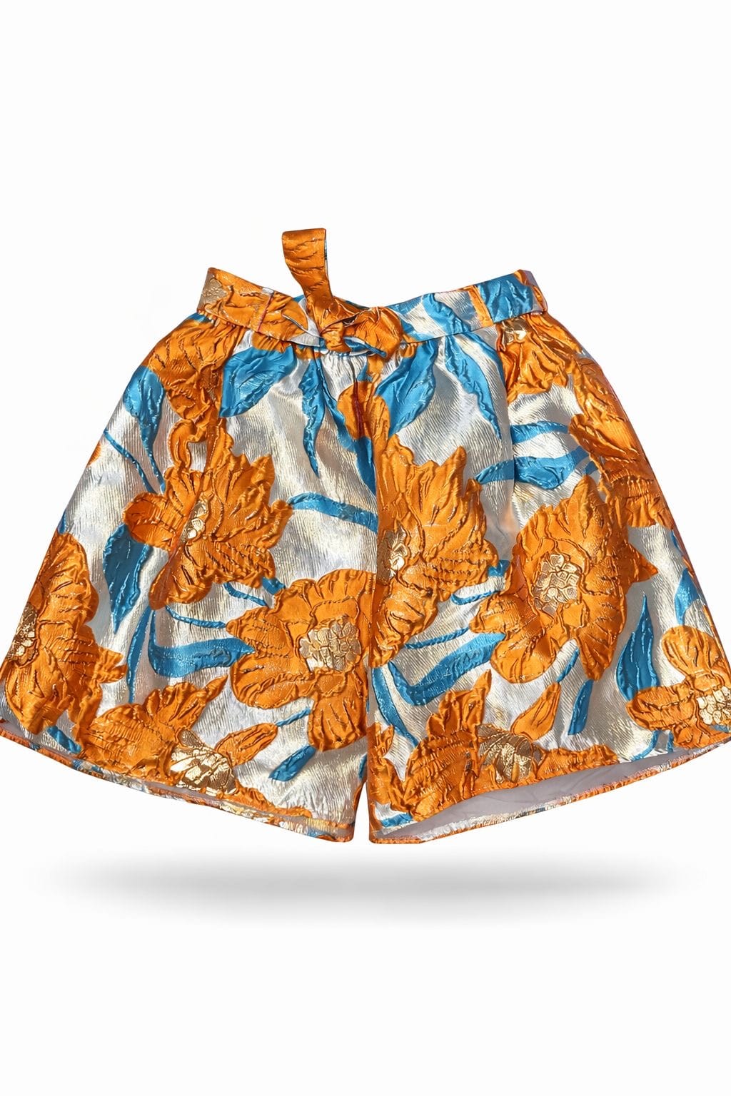 Maison Clad ONE OF A KIND BERMUDA SHORT BIG ORANGE FLOWERS MCL00860