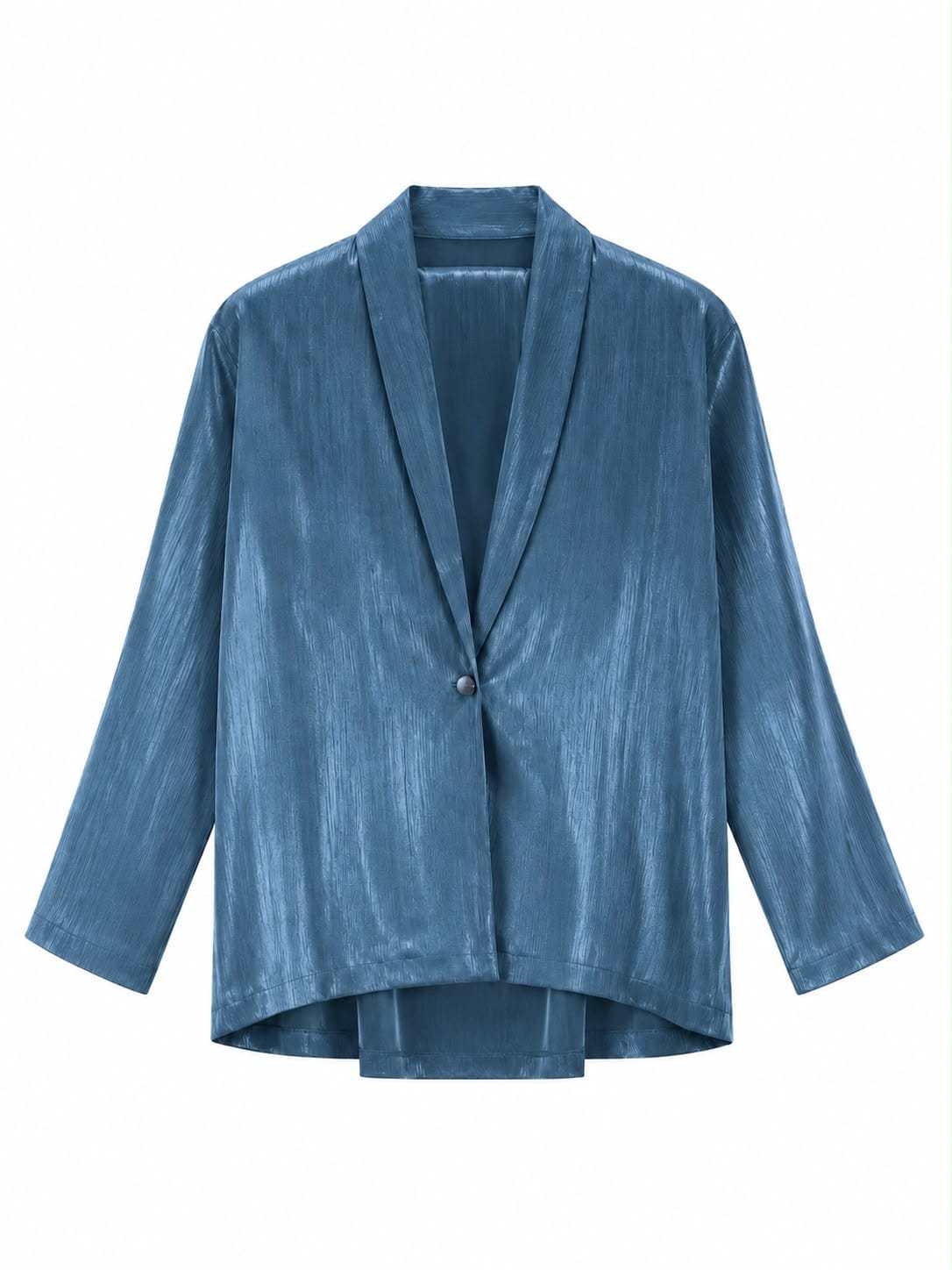 PETROL BLUE PLEATED SET MCL12768