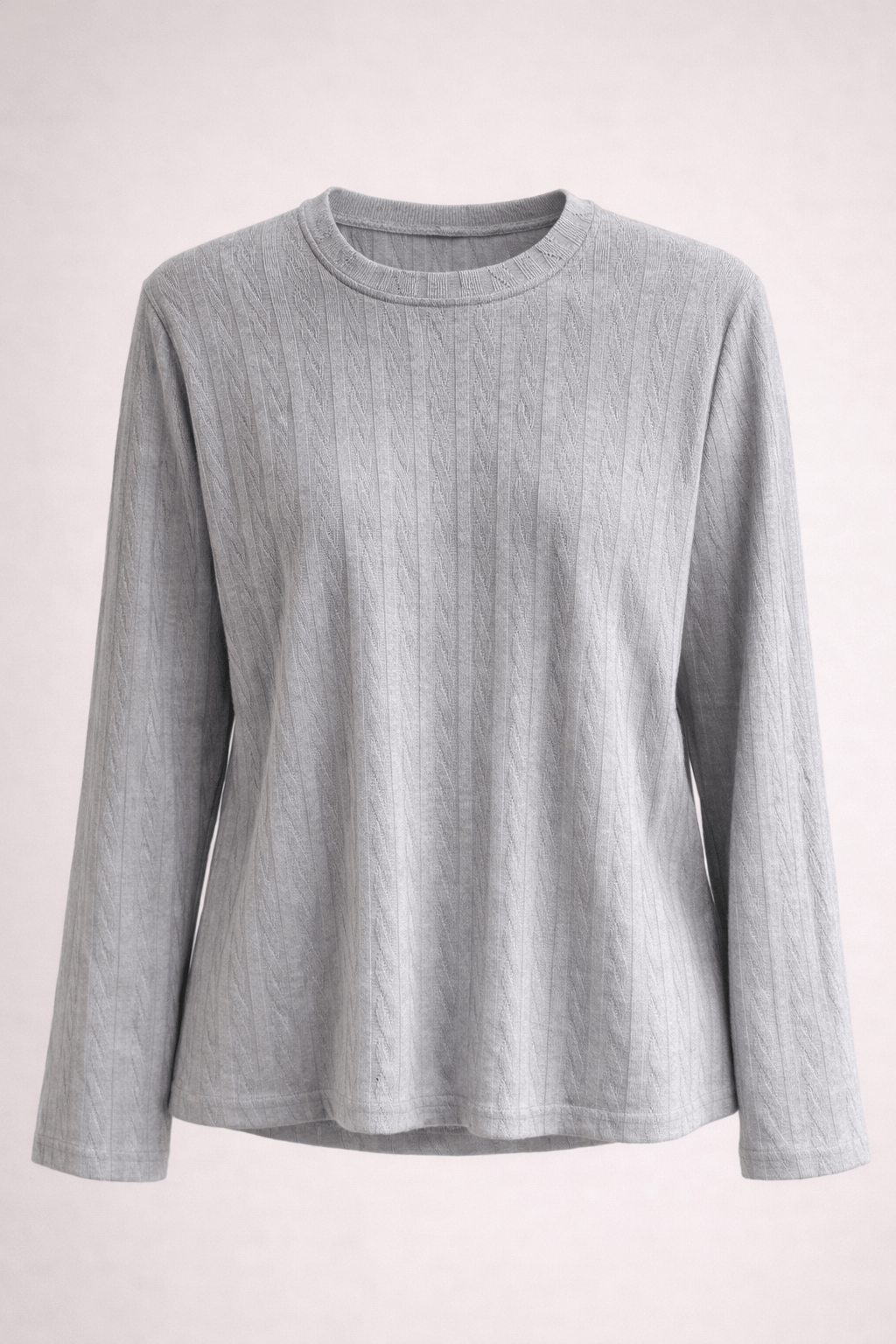 Maison Clad PHIL LONG SLEEVES TEE LIGHT GREY MCL0046