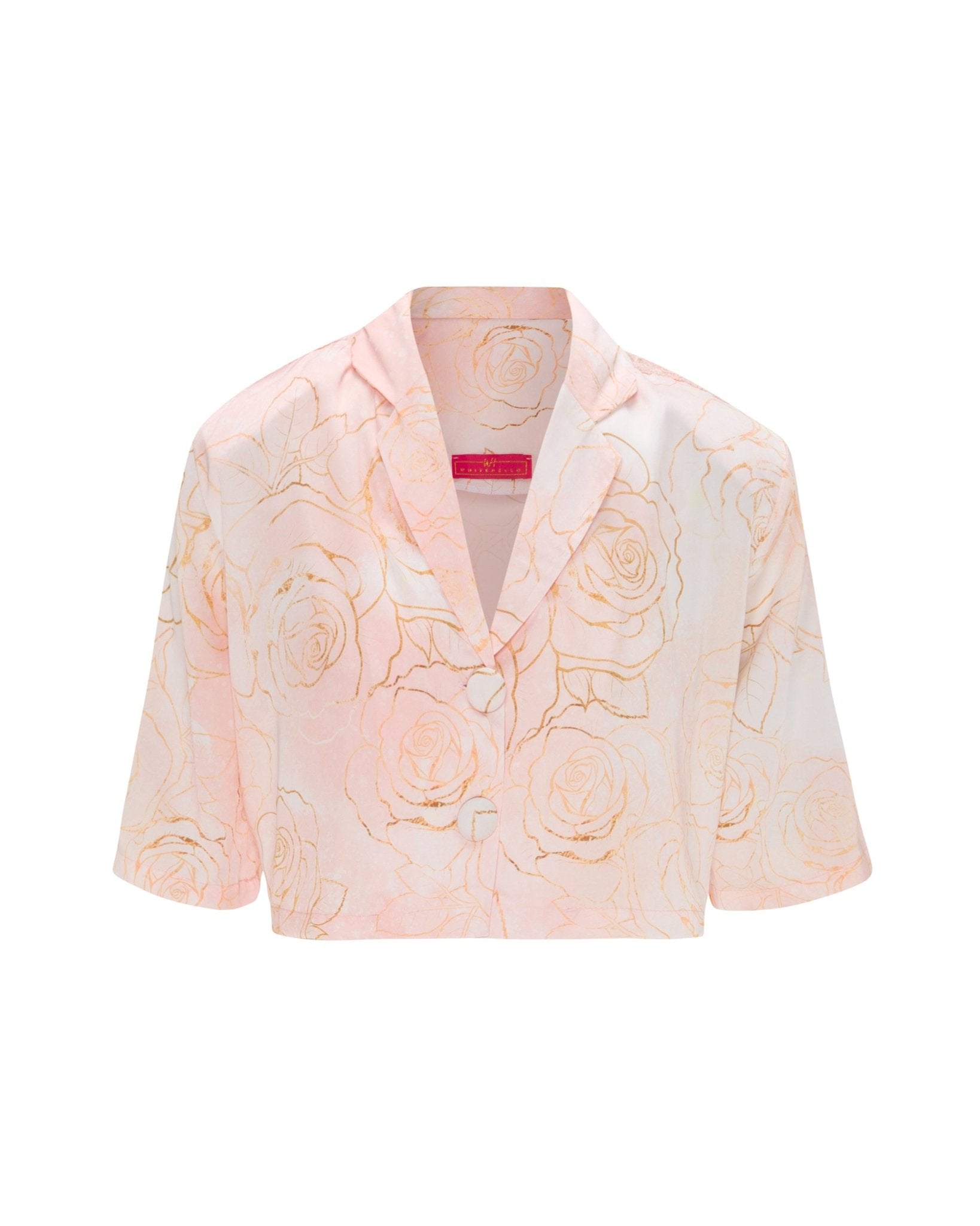 Maison Clad SHIRT ALBA ROSES GRADIENT AND SIDE BEADING LACE MCL00491