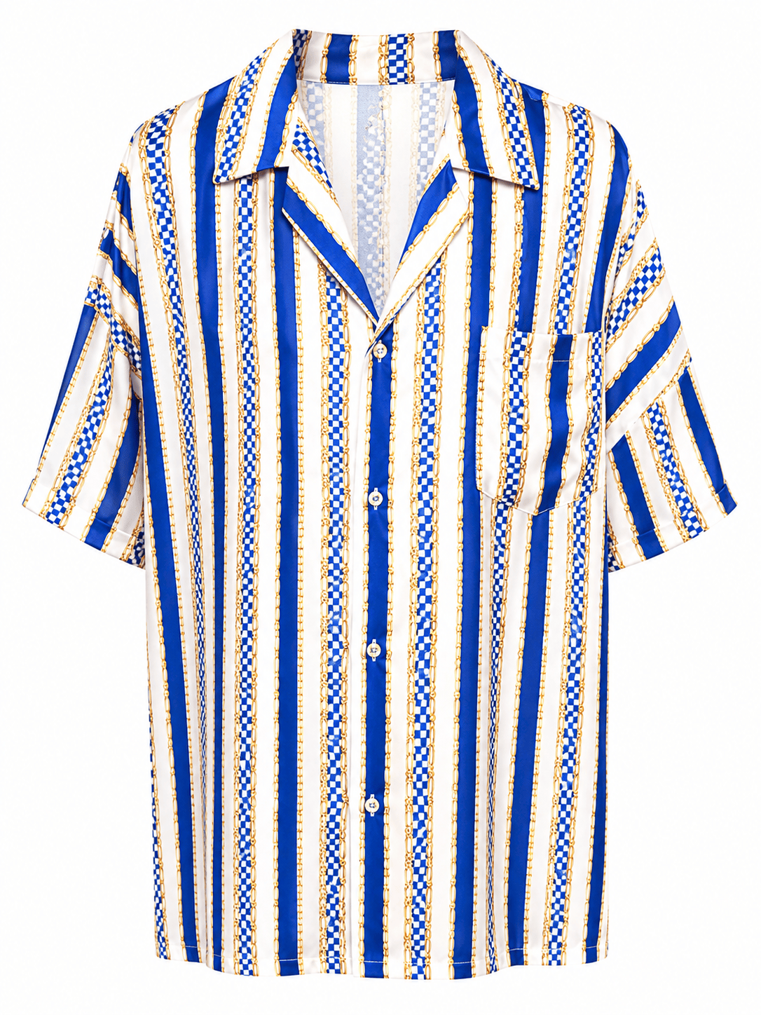 SHIRT ARTY STRIPES BLUE CHAIN MCL11769
