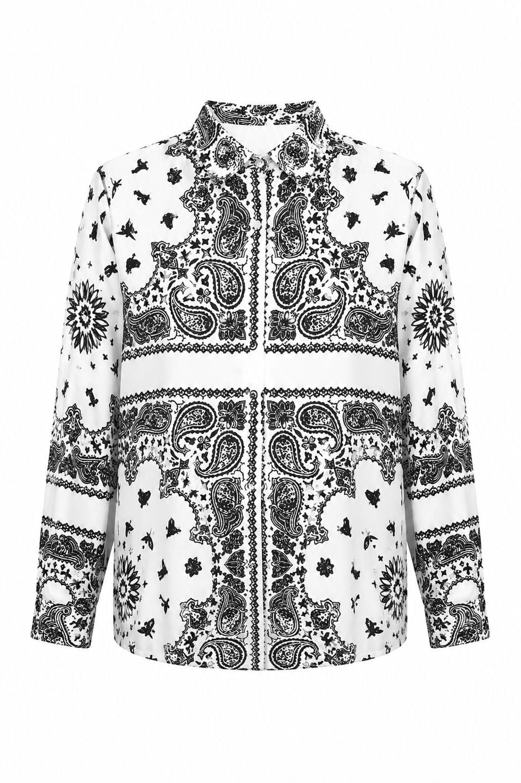 Maison Clad SHIRT BIANCA BANDANA DOVE WHITE BLACK MCL12101