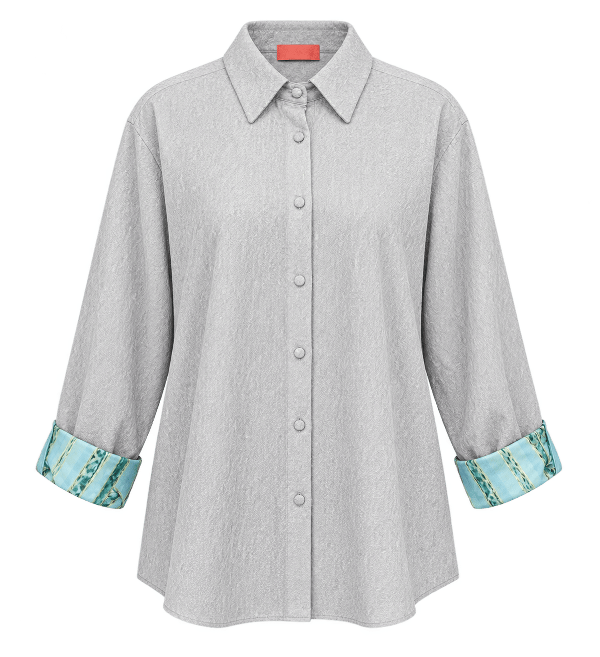 Maison Clad SHIRT BIANCA KNITWEAR LIGHT BLUE SILK ROLL UP SLEEVES MCL13240