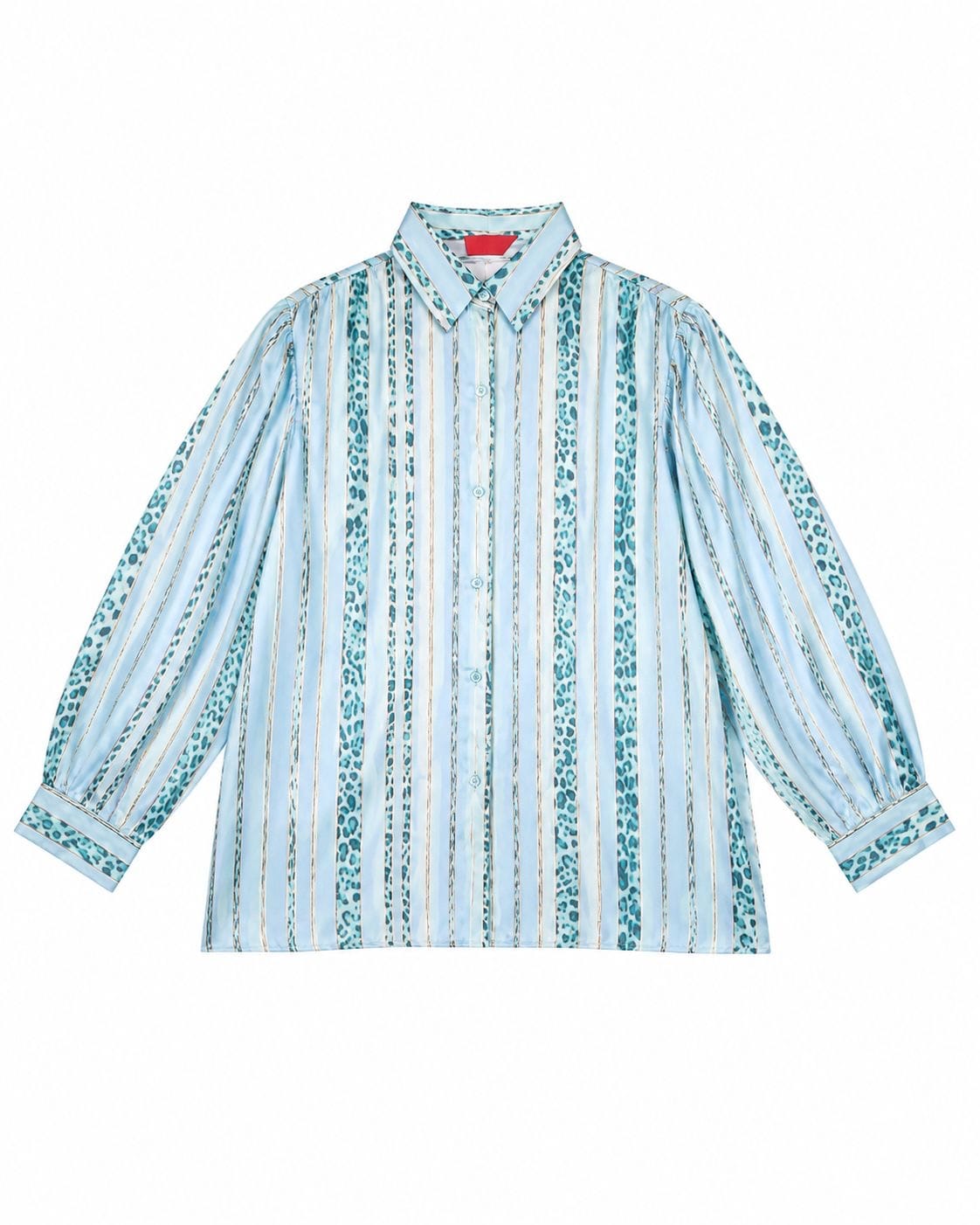 SHIRT BIANCA LEO PINSTRIPES BLUE TURQUOISE MCL13211