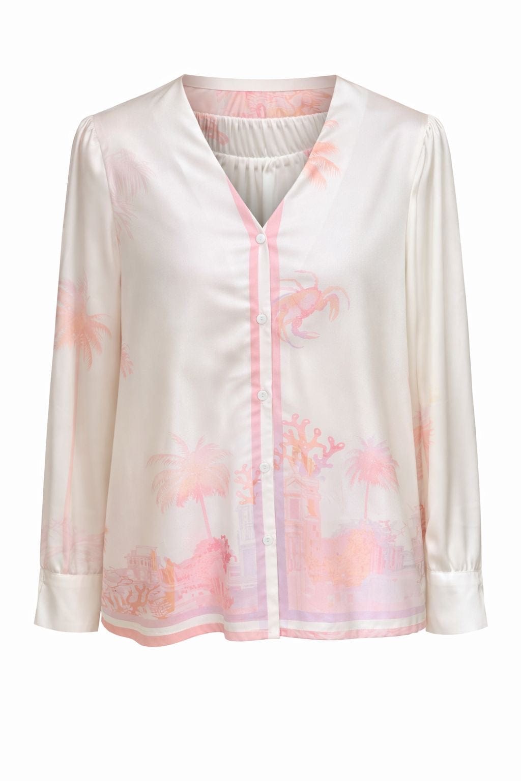 Maison Clad SHIRT CURTIA LOBSTER OFF WHITE PINK MCL00606