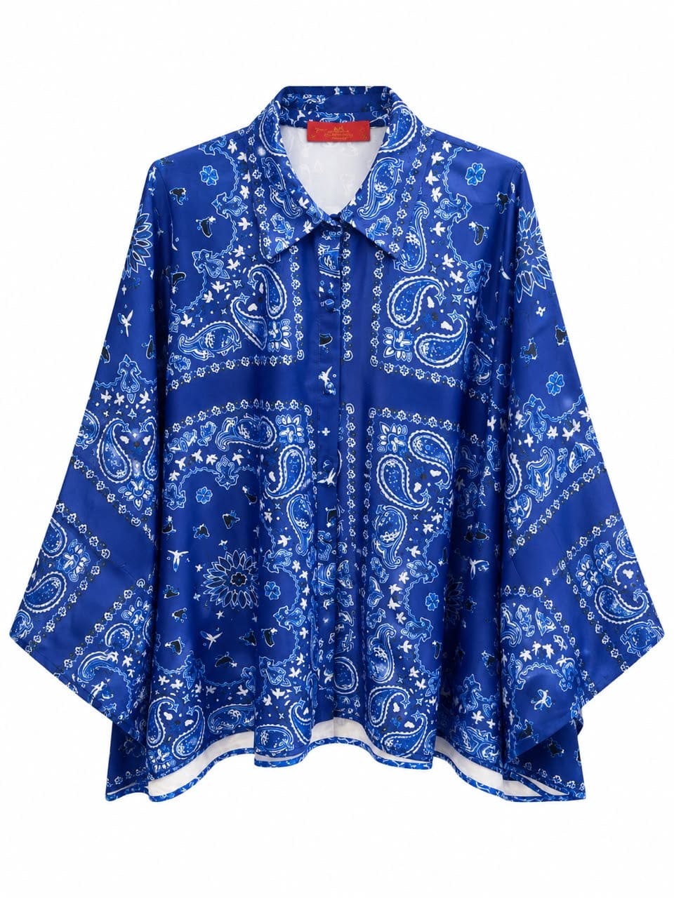 Maison Clad SHIRT KAREY NAVY BANDANA DOVE  MCL12261