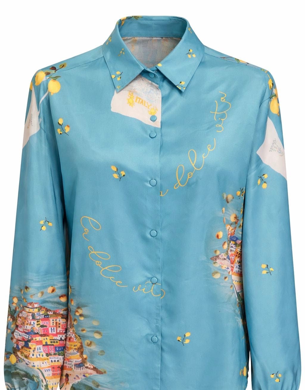 Maison Clad SHIRT LOUISA AMALFI TURQUOISE MCL00675