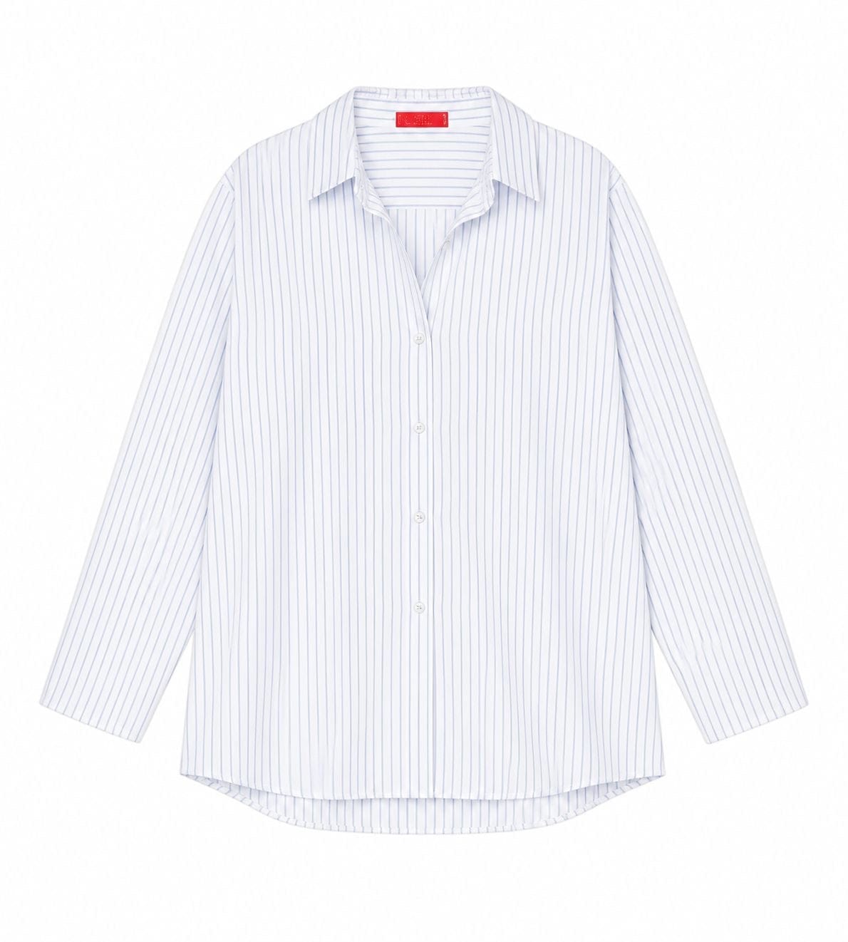 Maison Clad SHIRT LOUISA PINSTRIPES LIGHT BLUE OFF WHITE MCL11423