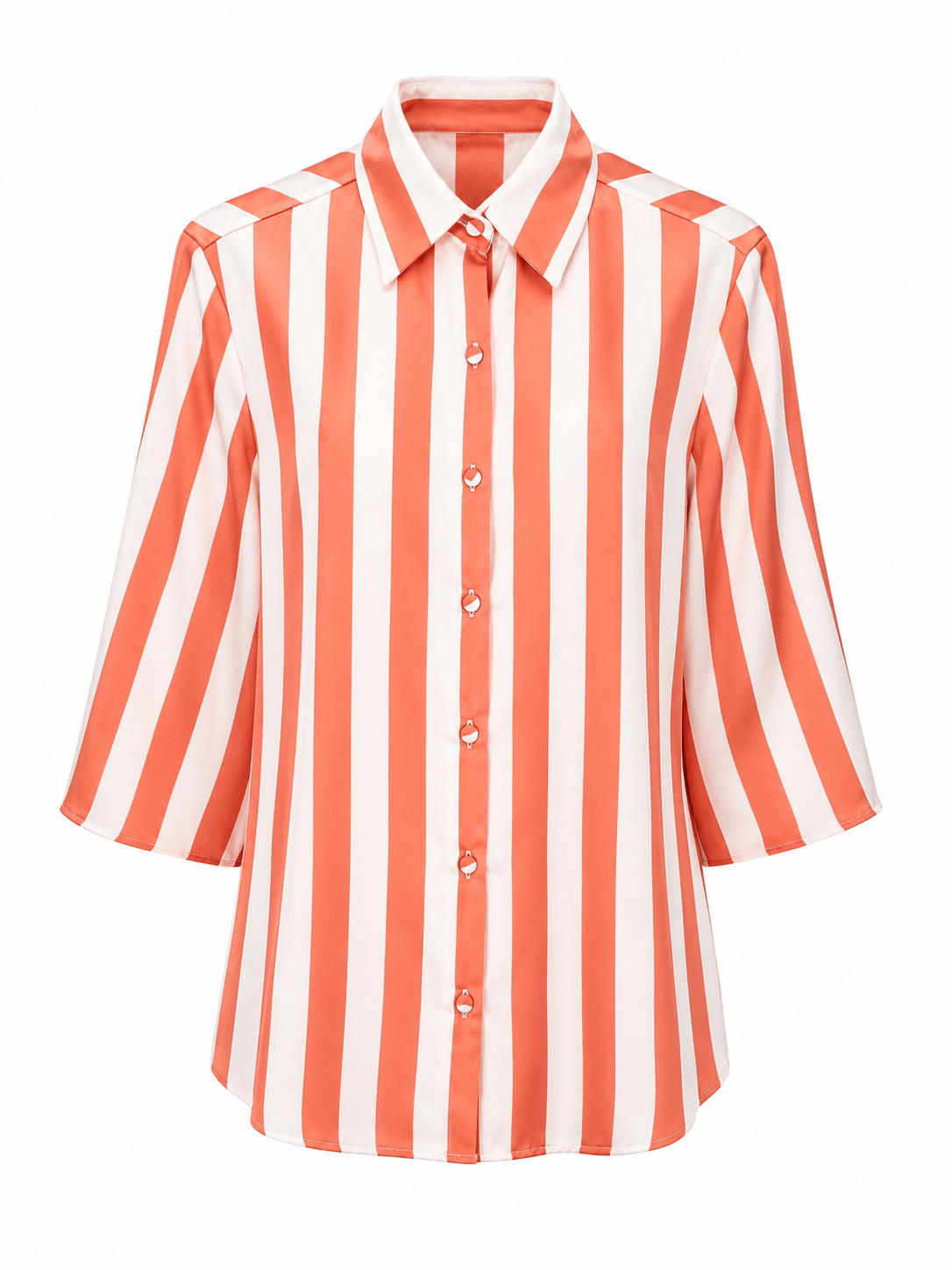 Maison Clad SHIRT LOUISE STRIPES ORANGE MCL11612