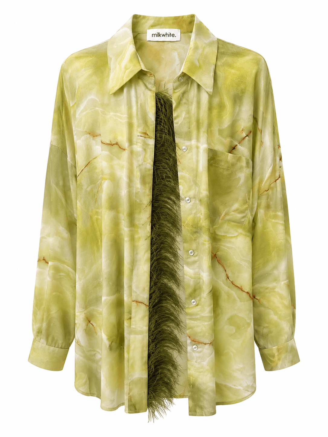 Maison Clad SHIRT MARBLE FEATHERS MCL11941