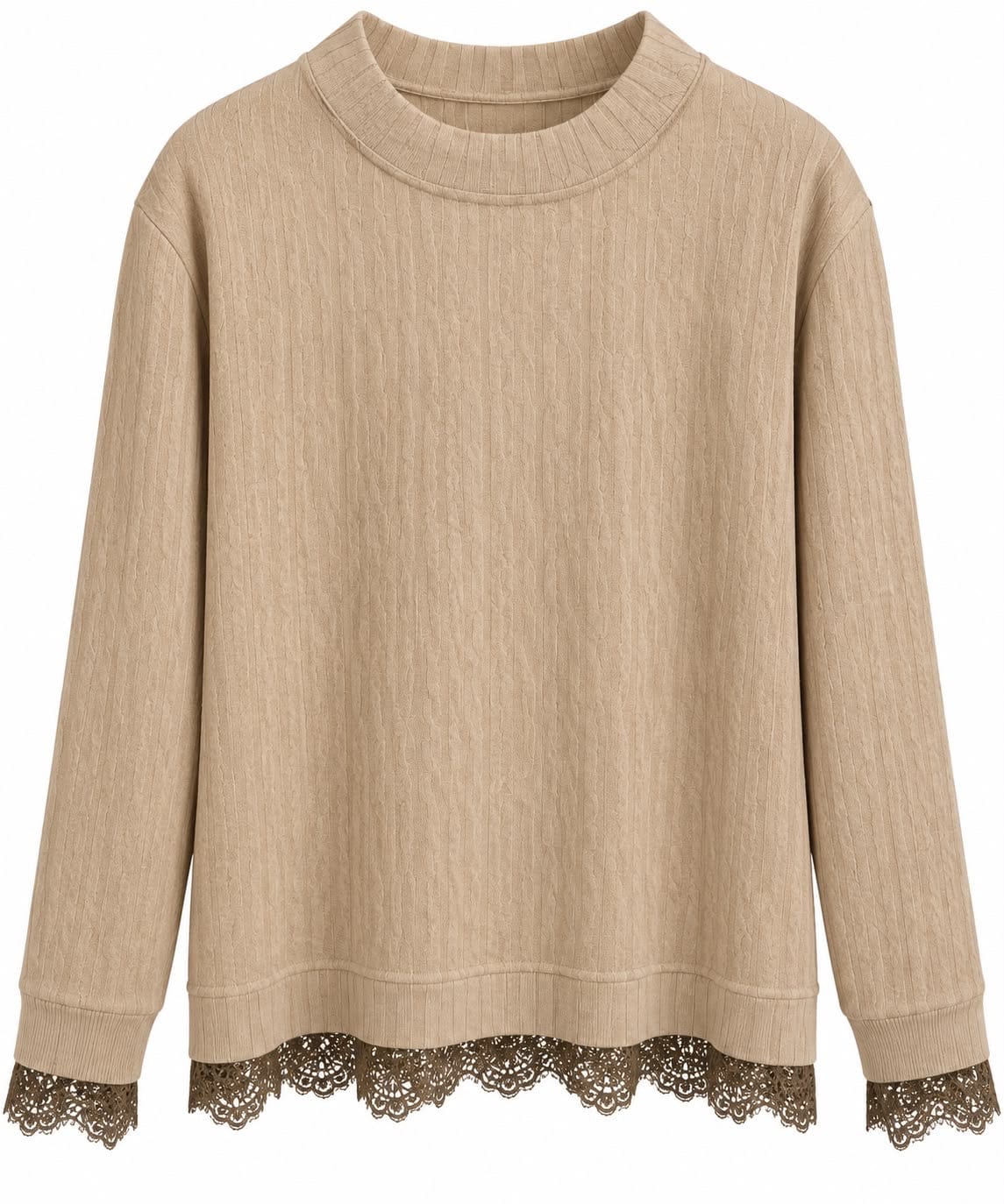 Maison Clad SHIRT MARCY KNIT BEIGE BROWN  MCL13460