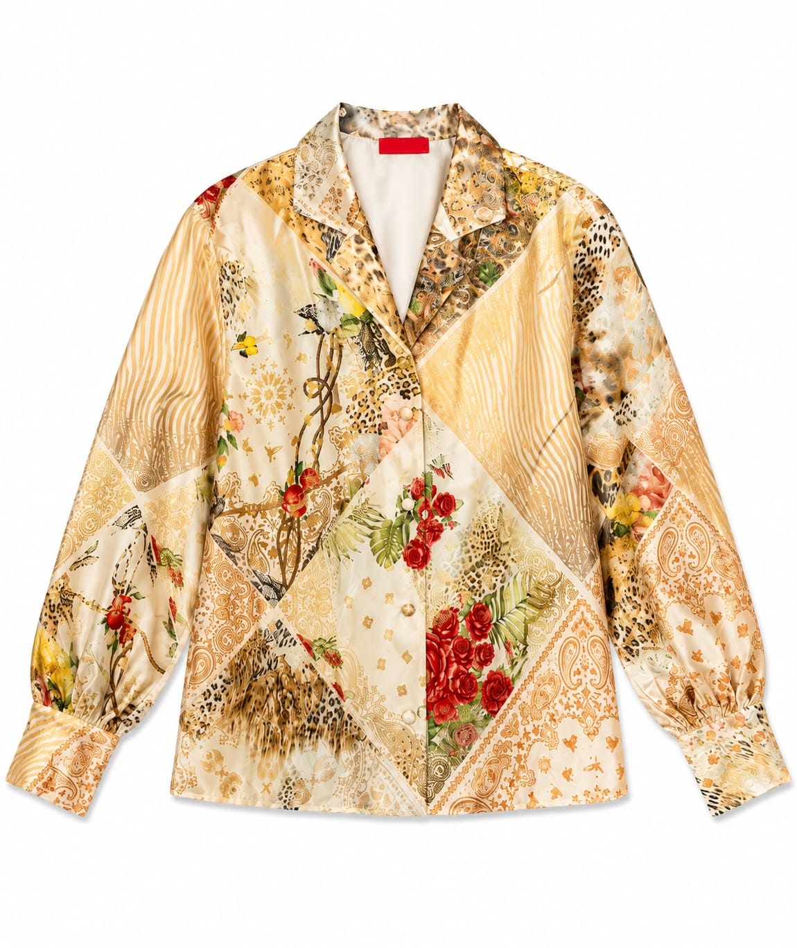 Maison Clad SHIRT PUCCIA BANDANA LEO SUMMARY BEIGE MCL13131