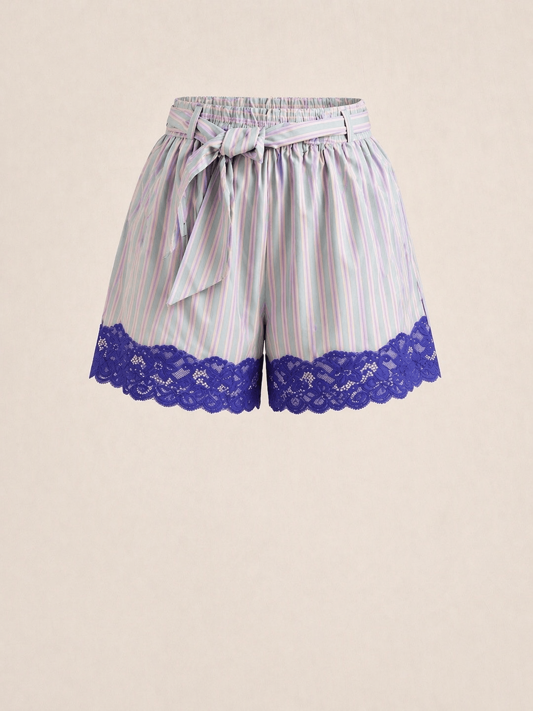Maison Clad SHORT JANY LACE PURPLE STRIPES MCL00970