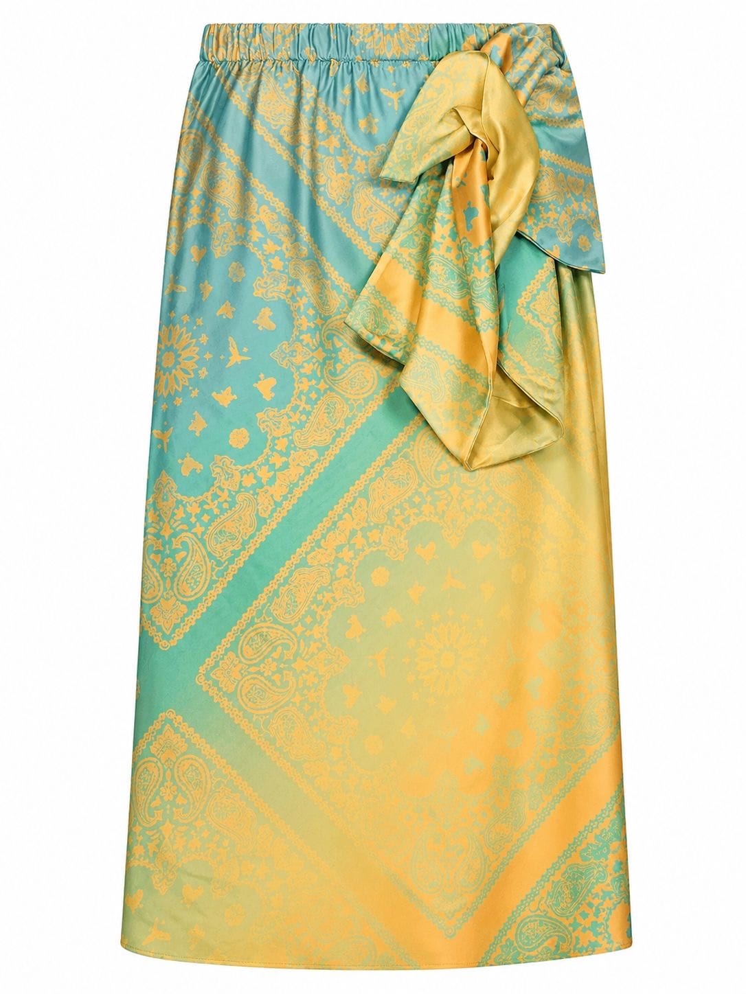 Maison Clad SKIRT BONDY BANDANA GREEN GRADIENT PLACEMENT MCL12158