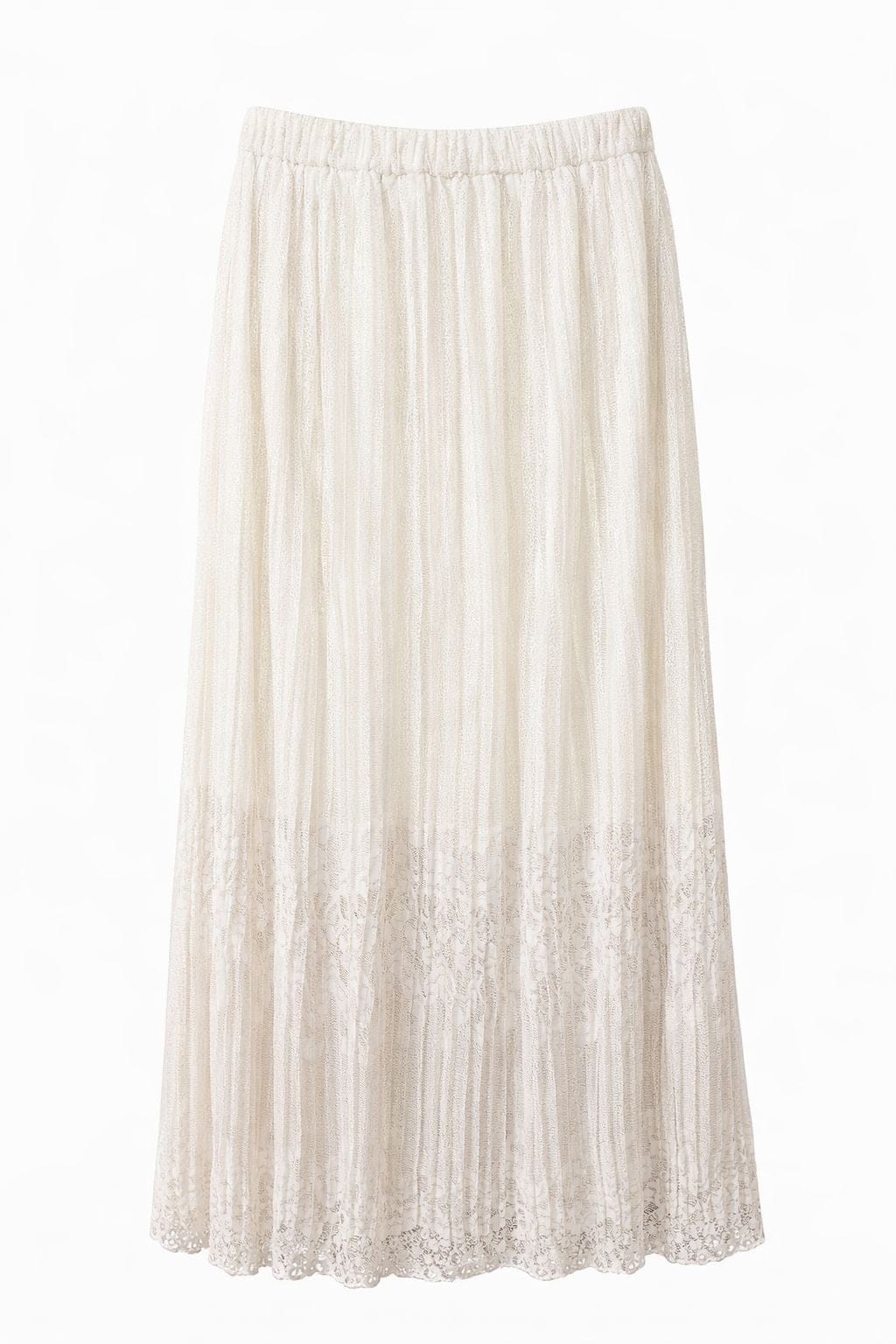 Maison Clad SKIRT WHITE LACE PLEATED MCL00948