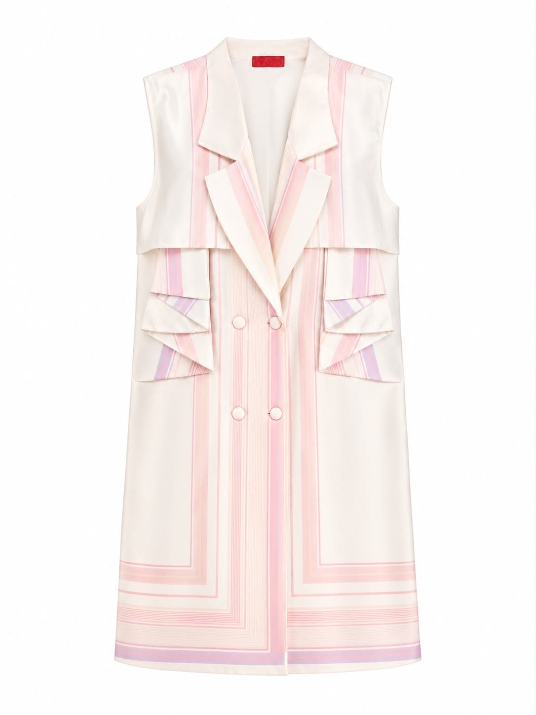 Maison Clad SLEEVELESS TRENCH COAT STRIPES GRADIENT MCL12794