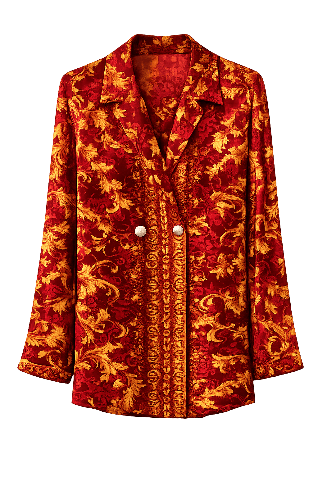 Maison Clad SUIT ORNEMENT BURGUNDI MCL11915