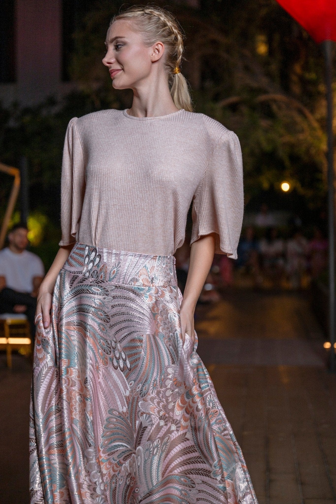Maison Clad TEETOP PINK KNIT SHIMMERS MCL00876