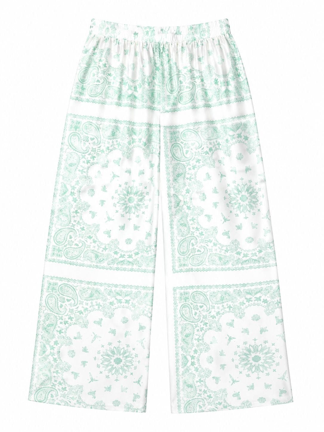 Maison Clad TROUSER BANDANA MINT WHITE MCL12167