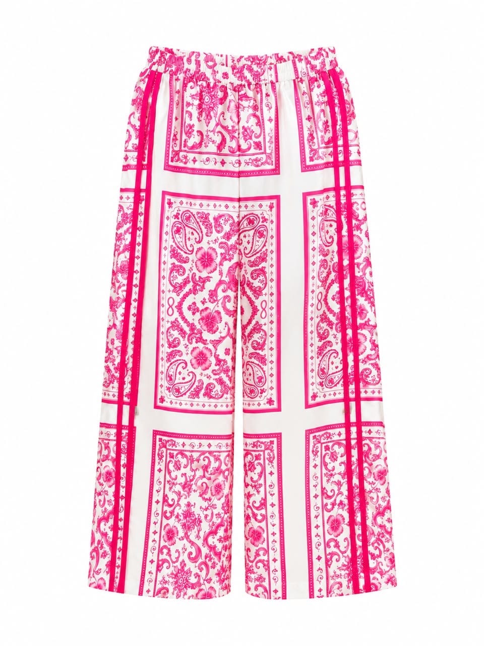 Maison Clad TROUSER BANDANA MOSAIC FUSHIA SIDE BANDS MCL12277