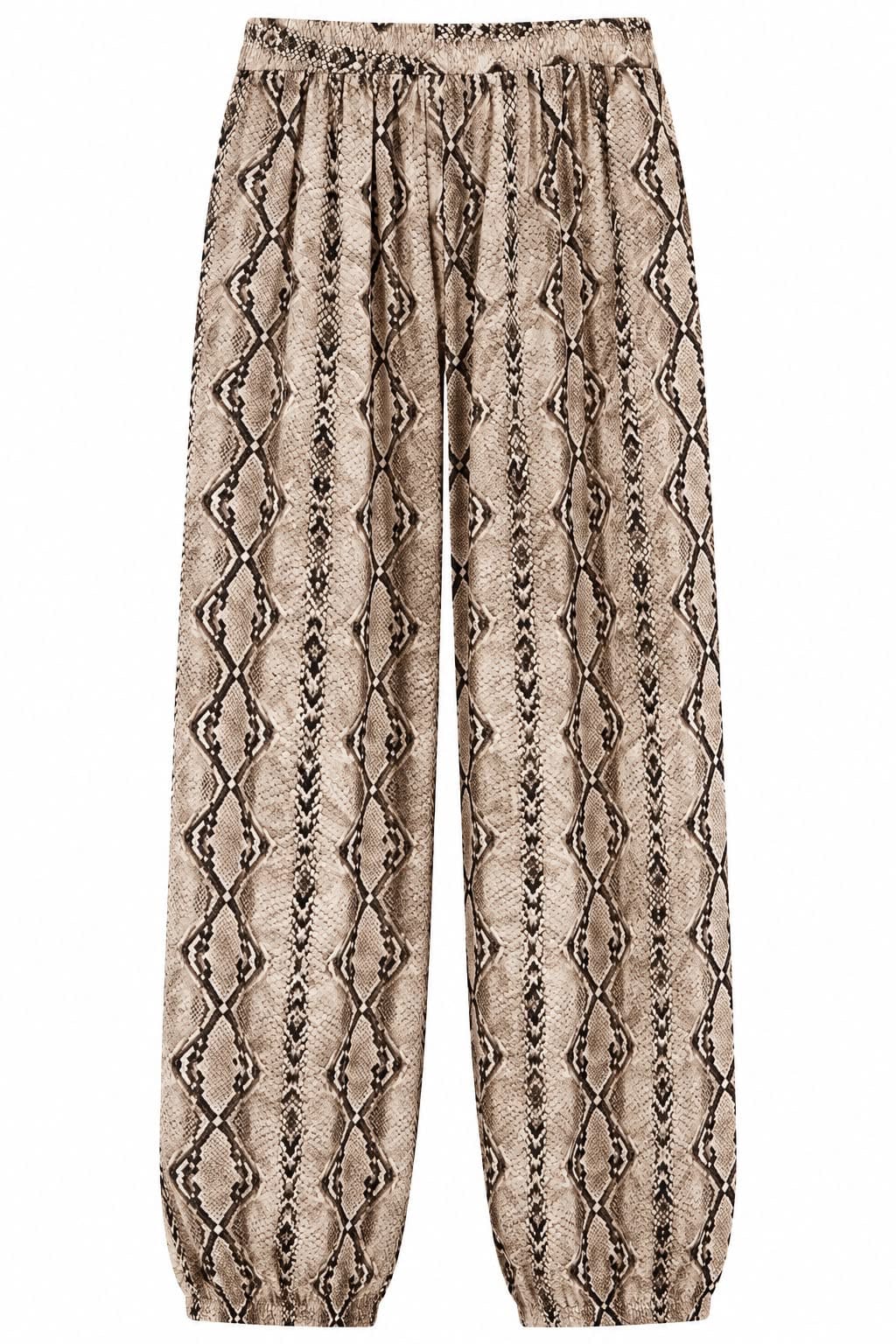 Maison Clad TROUSER ELLY SNAKE OFF WHITE WAVE SILK  MCL13433