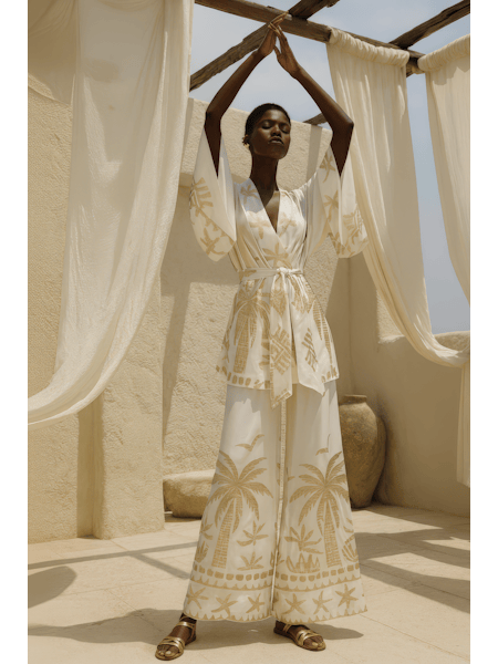 Maison Clad TROUSER GOLD GODDESS OFF WHITE MCL11469 - NO BESPOKE AVAILABLE