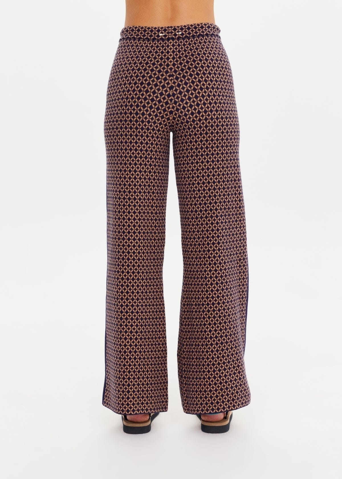 Maison Clad TROUSER KNIT SQUARE YELLOW SIDE BAND CROSSROAD MCL12727