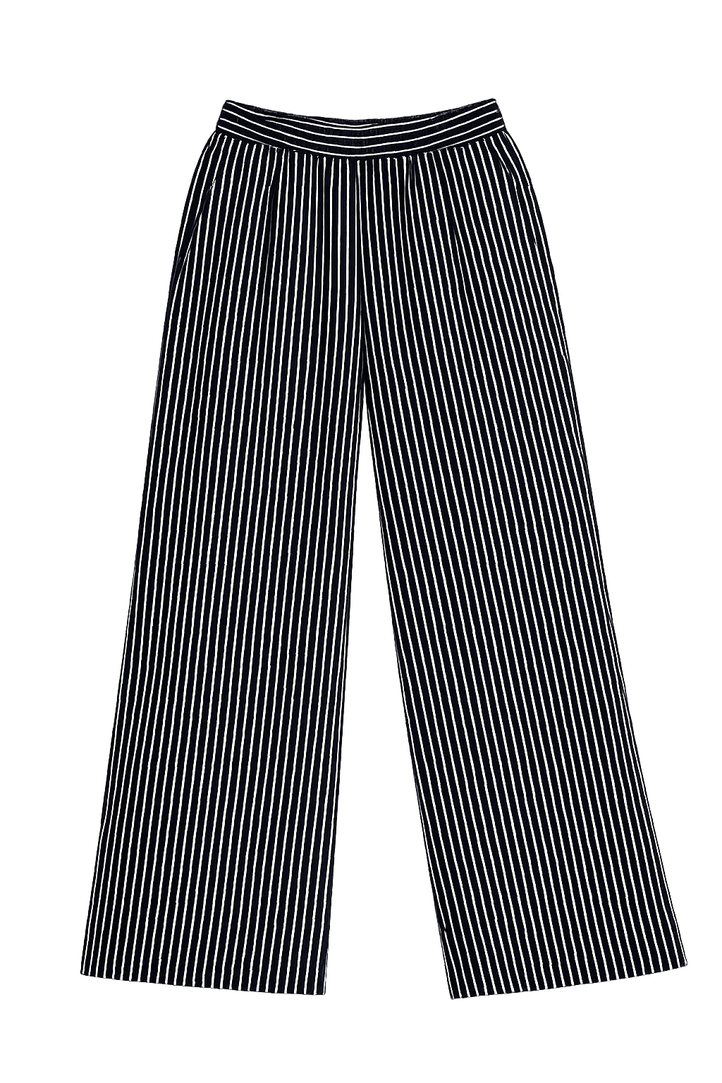 Maison Clad TROUSER PINSTRIPES BLACK AND WHITE MCL11118