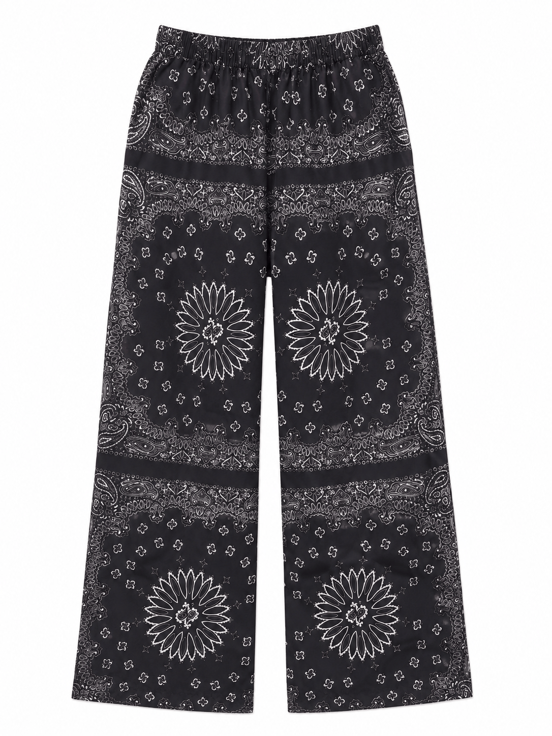 Maison Clad TROUSER PLACEMENT BANDANA BLACK WHITE MCL13020