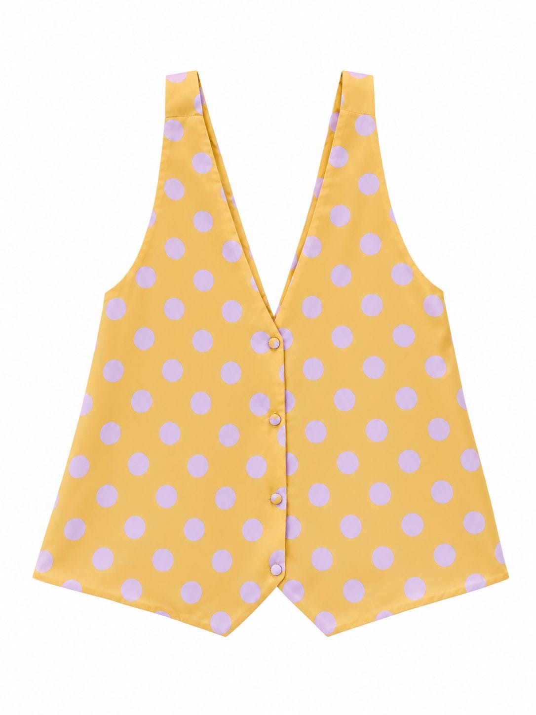 Maison Clad WAISTCOAT OPENBACK POLKA DOTS BEIGE PURPLE MCL11533