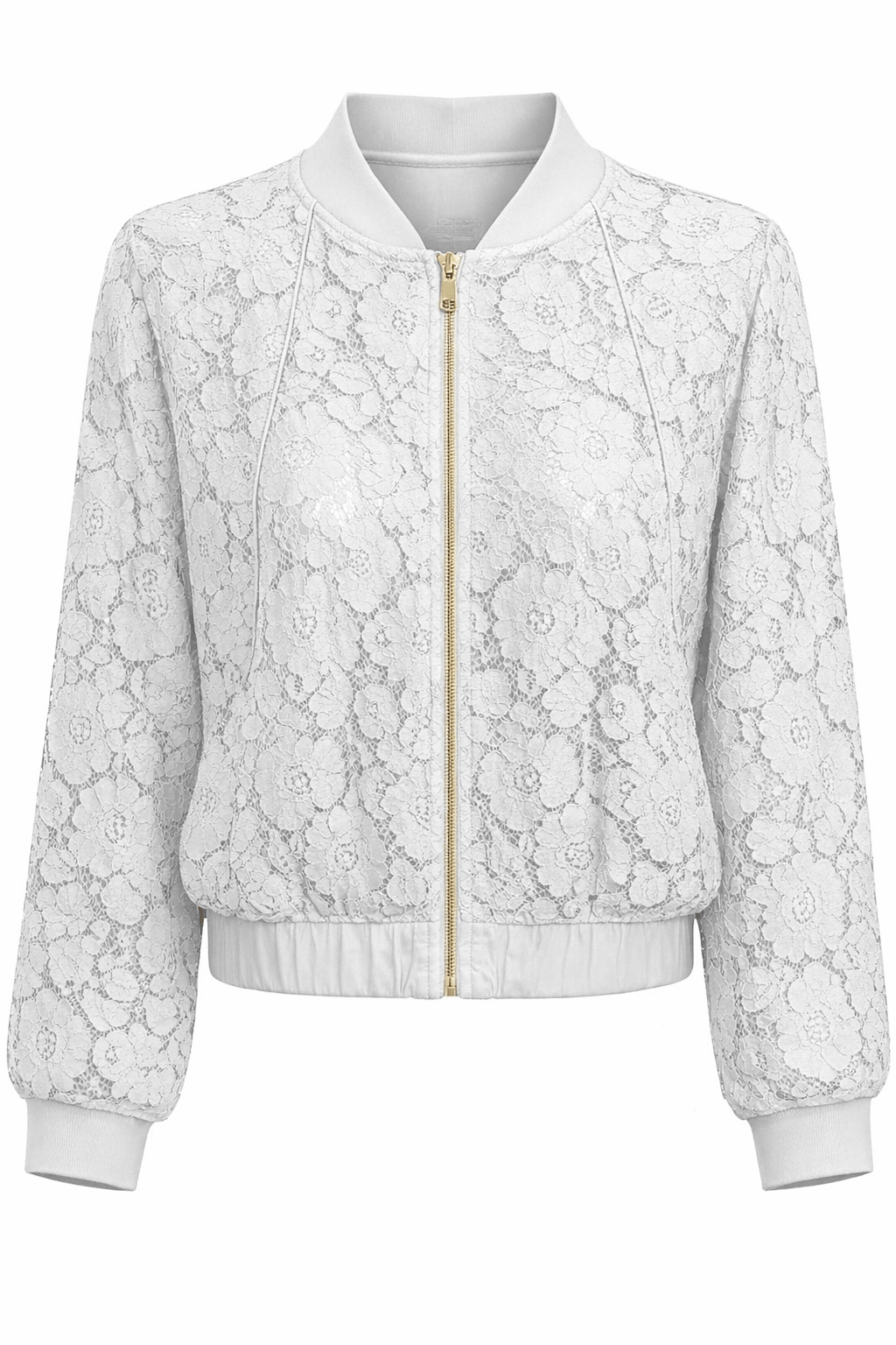 Maison Clad WHITE LACE BOMBER GRADIENT SILK LINING MCL00834