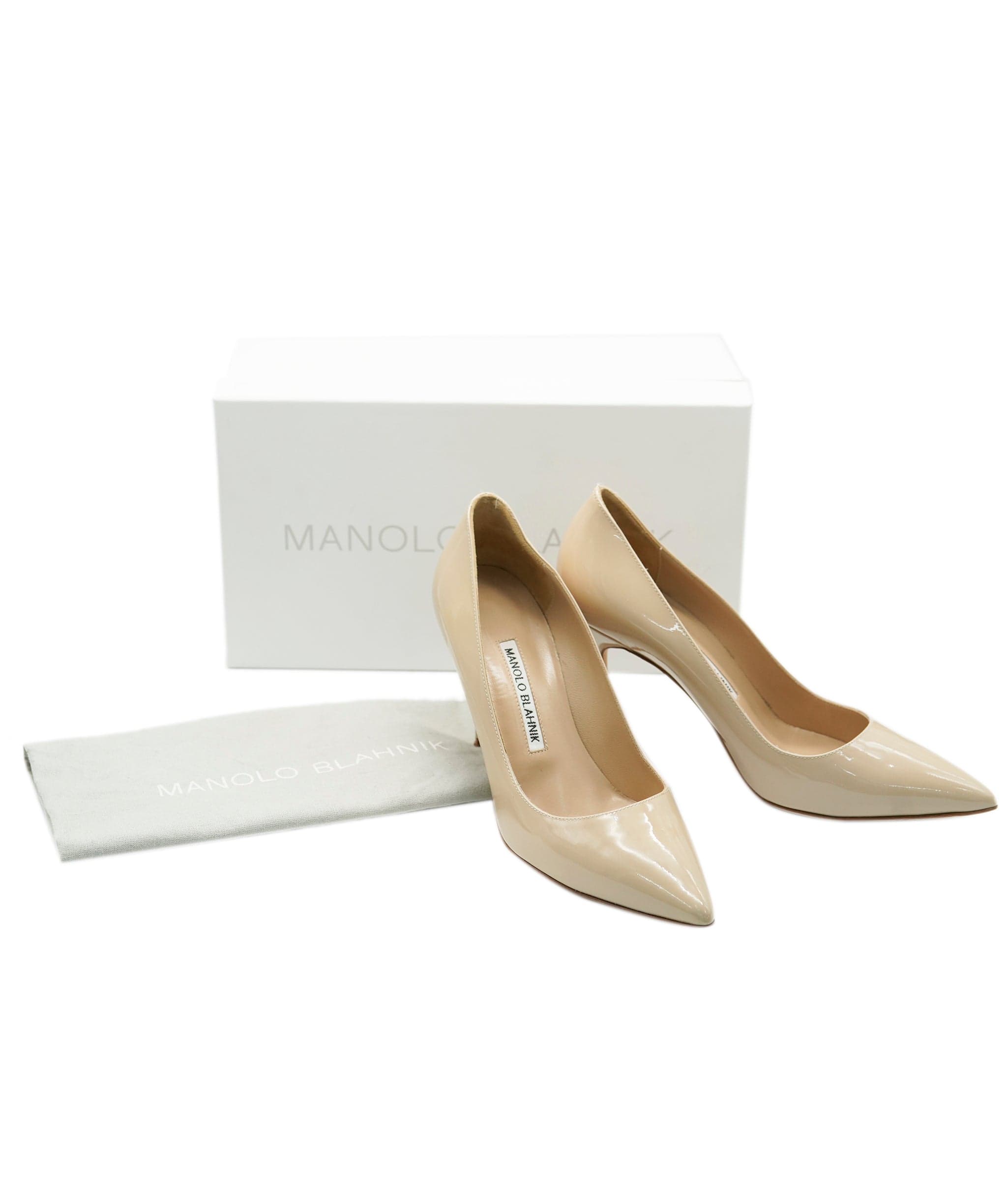 Manolo Blahnik Manolo Blahnik BB Patent Nude Court Heels  ALC1292