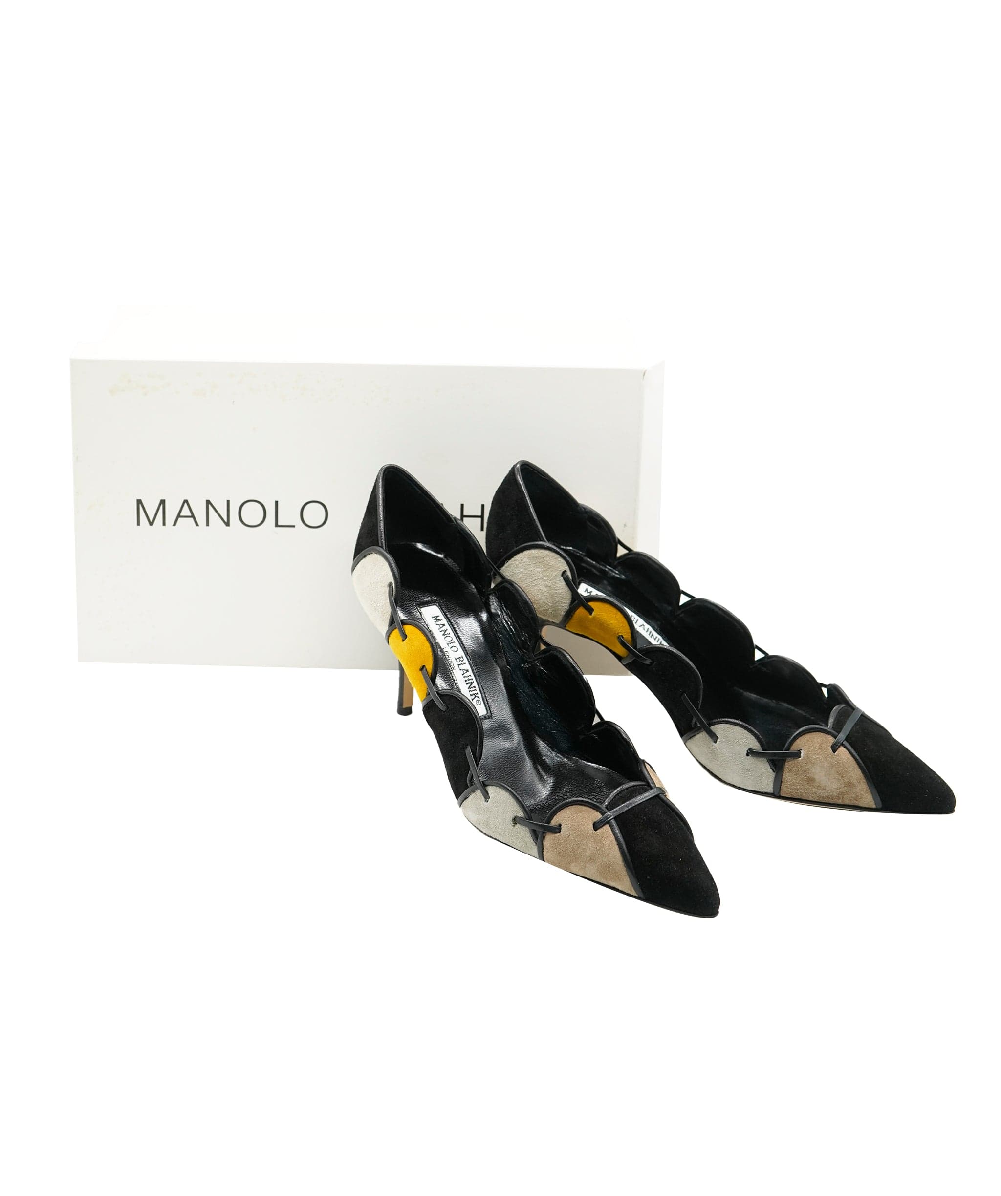 Manolo Blahnik Manolo Blahnik Suede Multi Coloured Pointy Heel 36.5 ALC2611