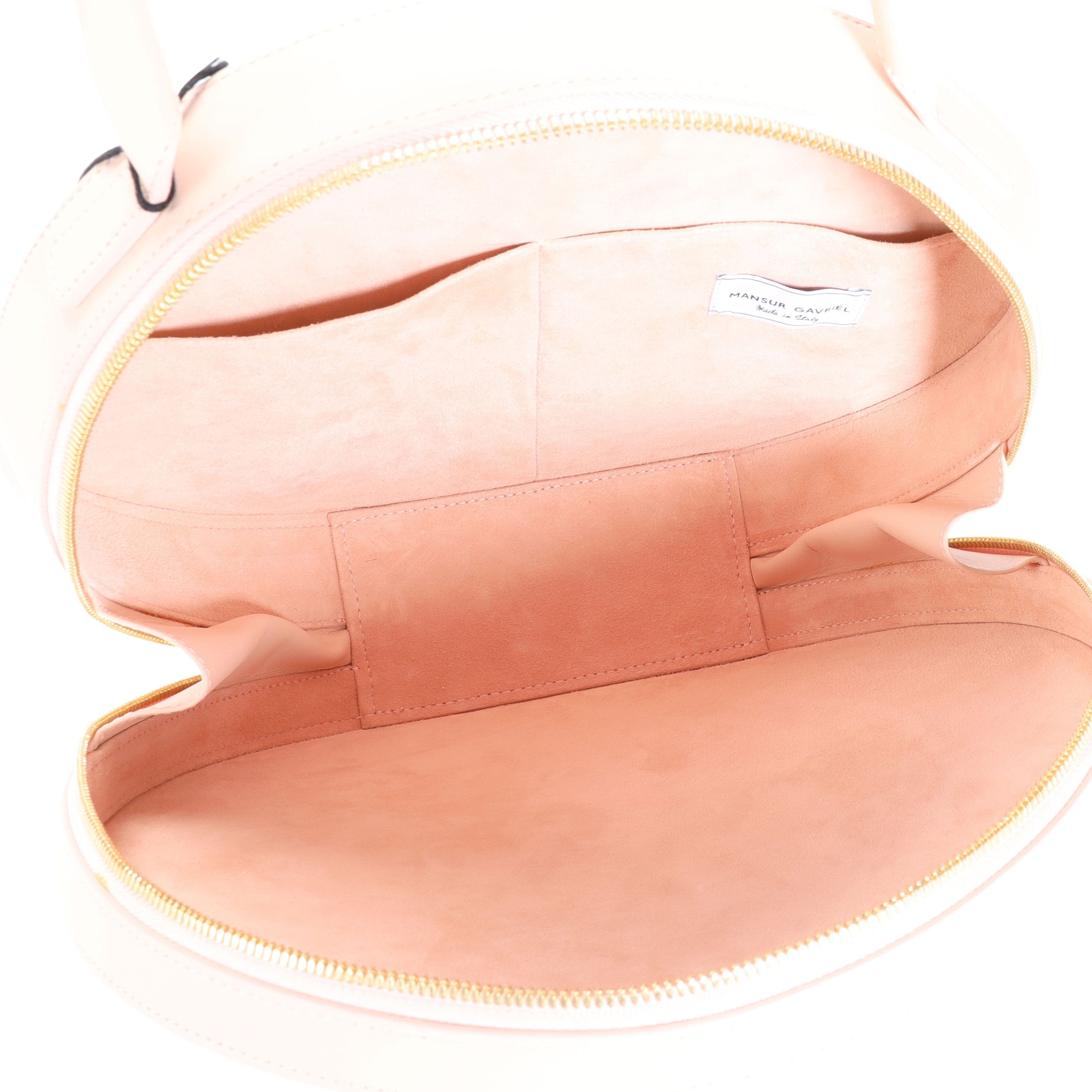 Mansur Gavriel Mansur Gavriel Pink Calfskin Leather Circle Bag