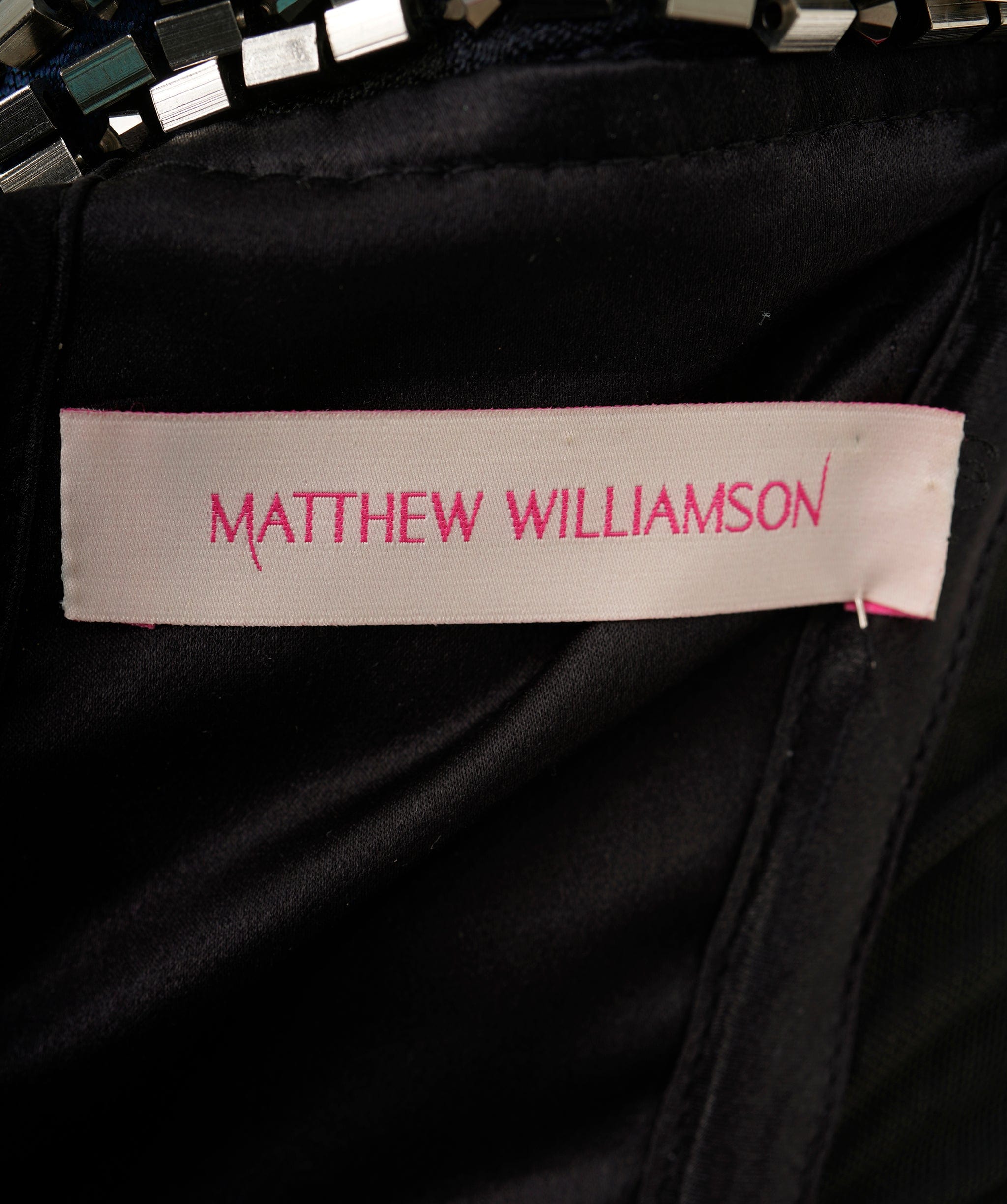 Matthew Williamson Matthew Williamson Glass and Gemstone detail Blue Geometric Mini Dress AVC1771