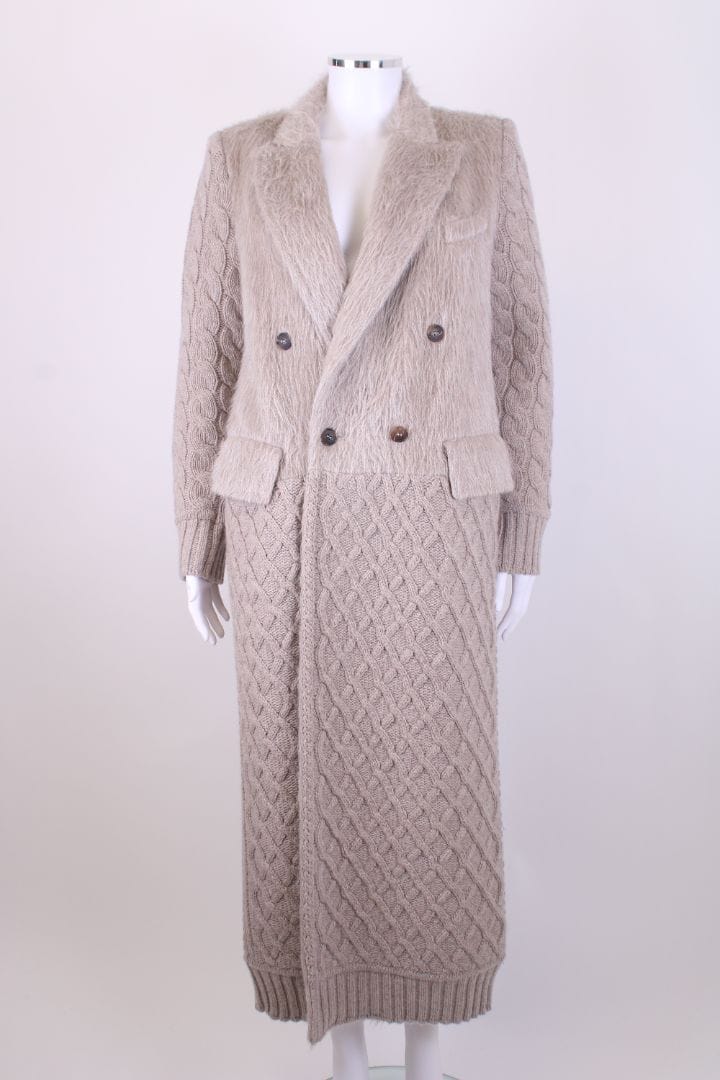 Max Mara Max Mara Knitted Coat Sand M