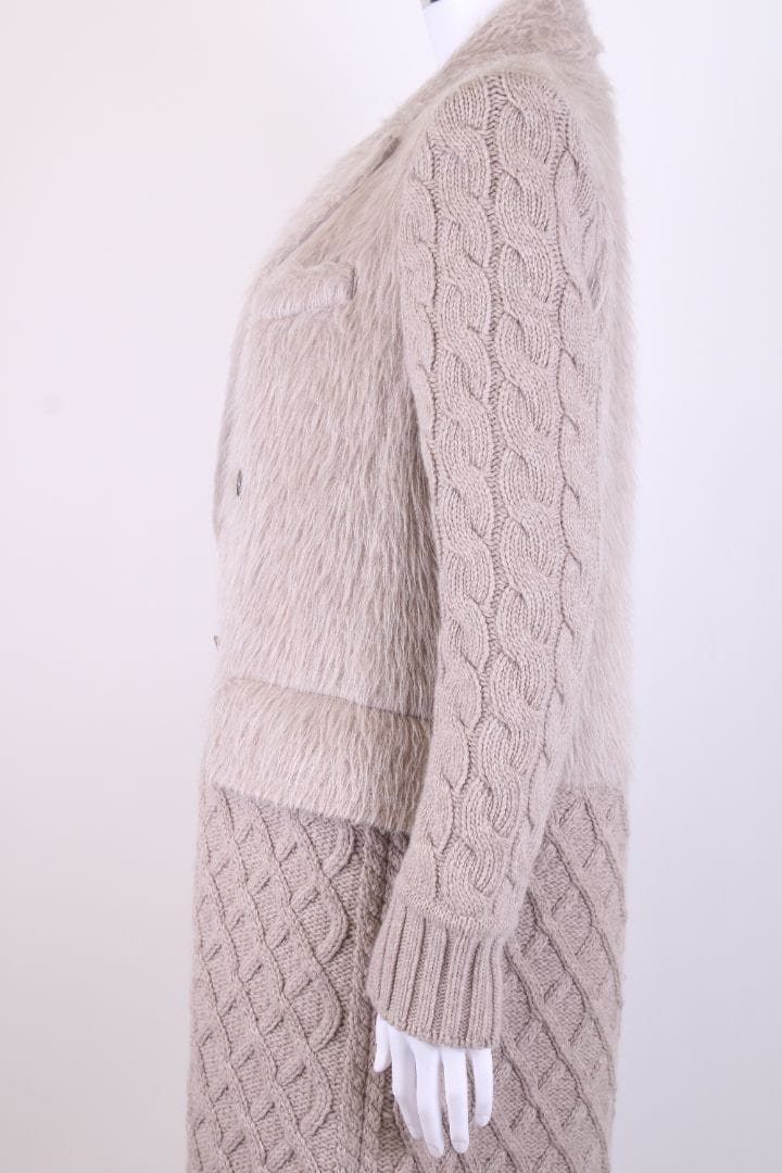 Max Mara Max Mara Knitted Coat Sand M