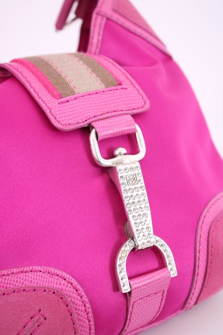 Michael Kors Michael Kors Fuscia silk and diamante mini shoulder bag Pink