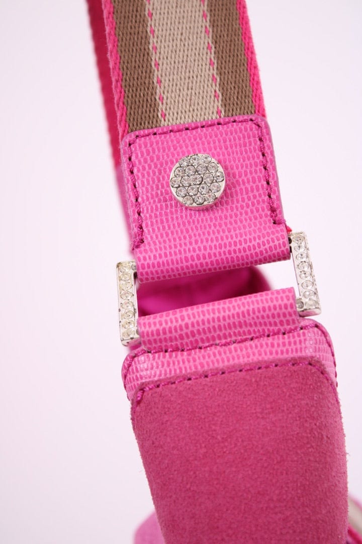 Michael Kors Michael Kors Fuscia silk and diamante mini shoulder bag Pink
